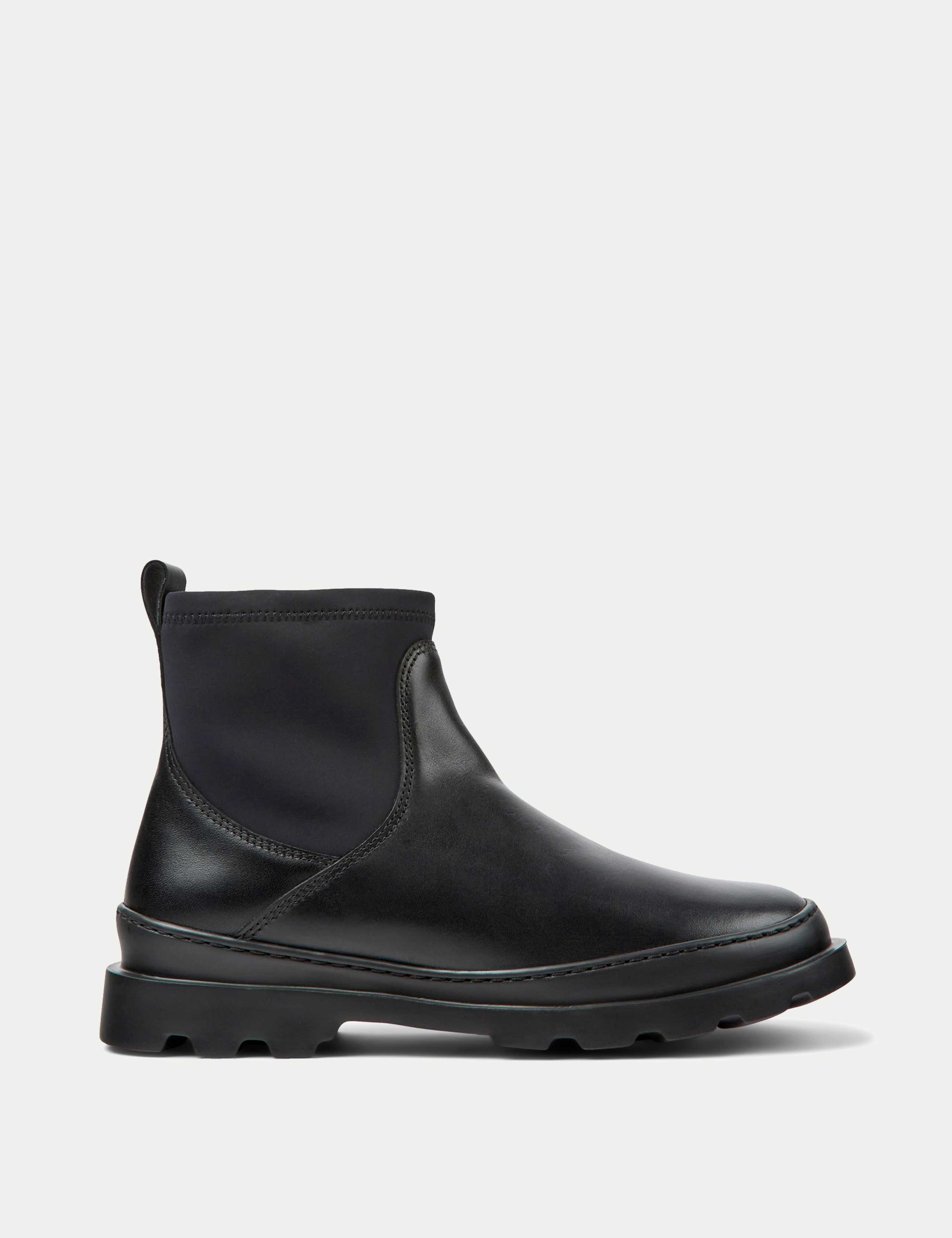 Leather Flat Ankle Boots