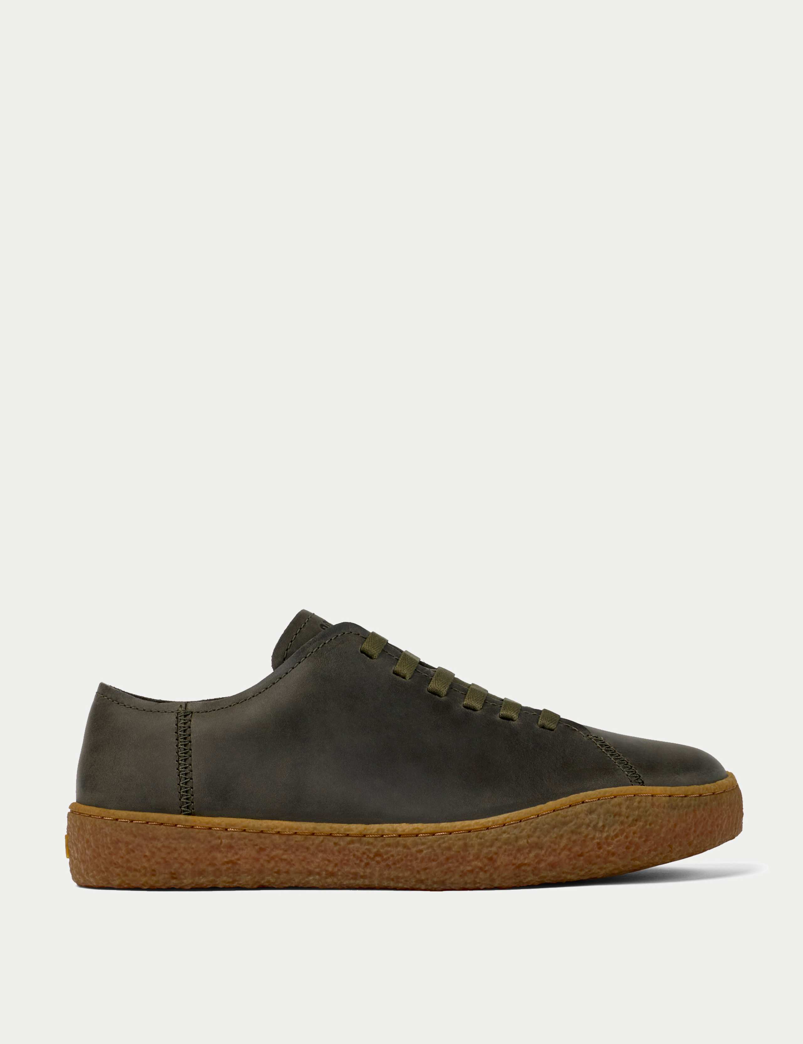 Leather Lace Up Trainers