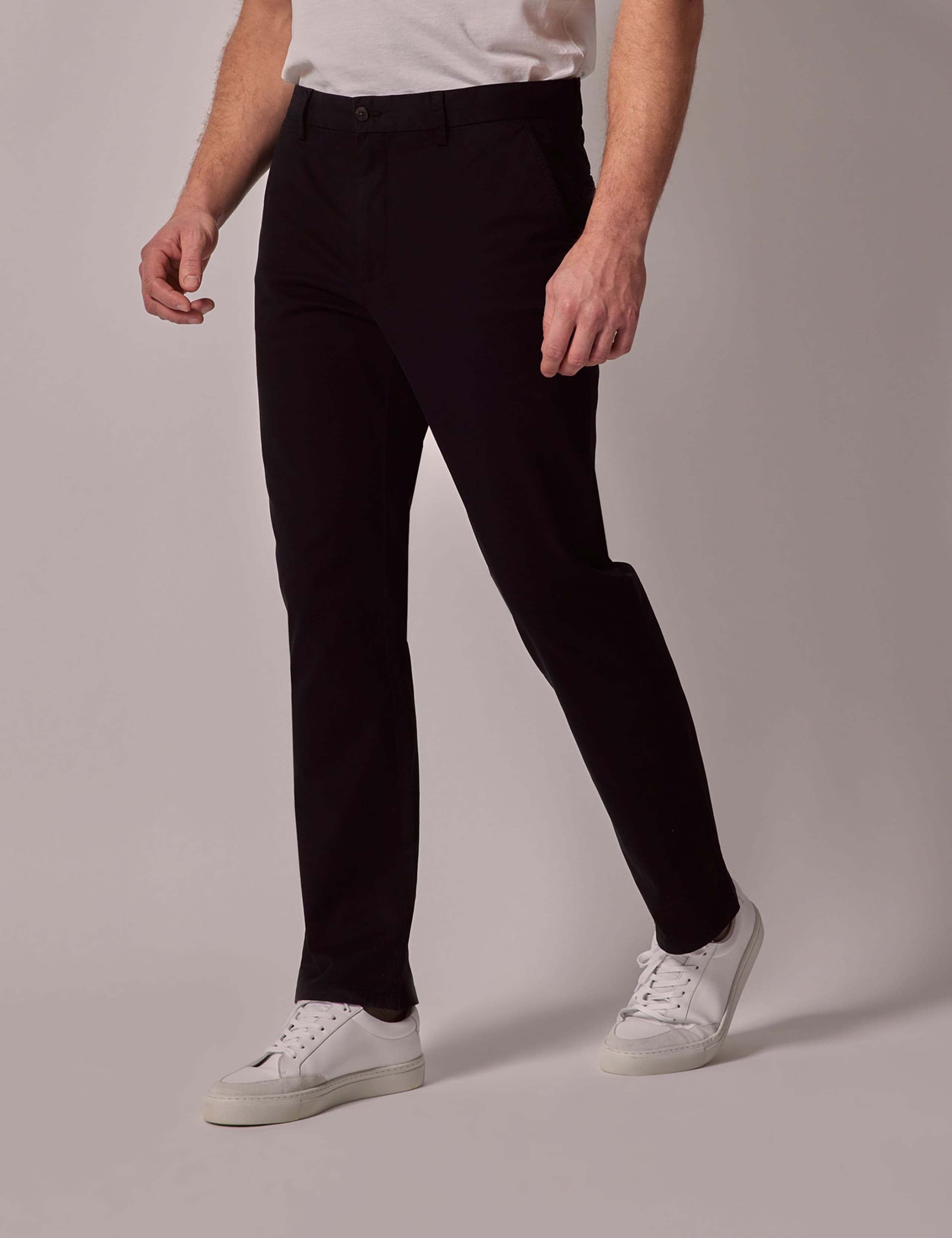 Slim Fit Pure Cotton Garment Dyed Chinos