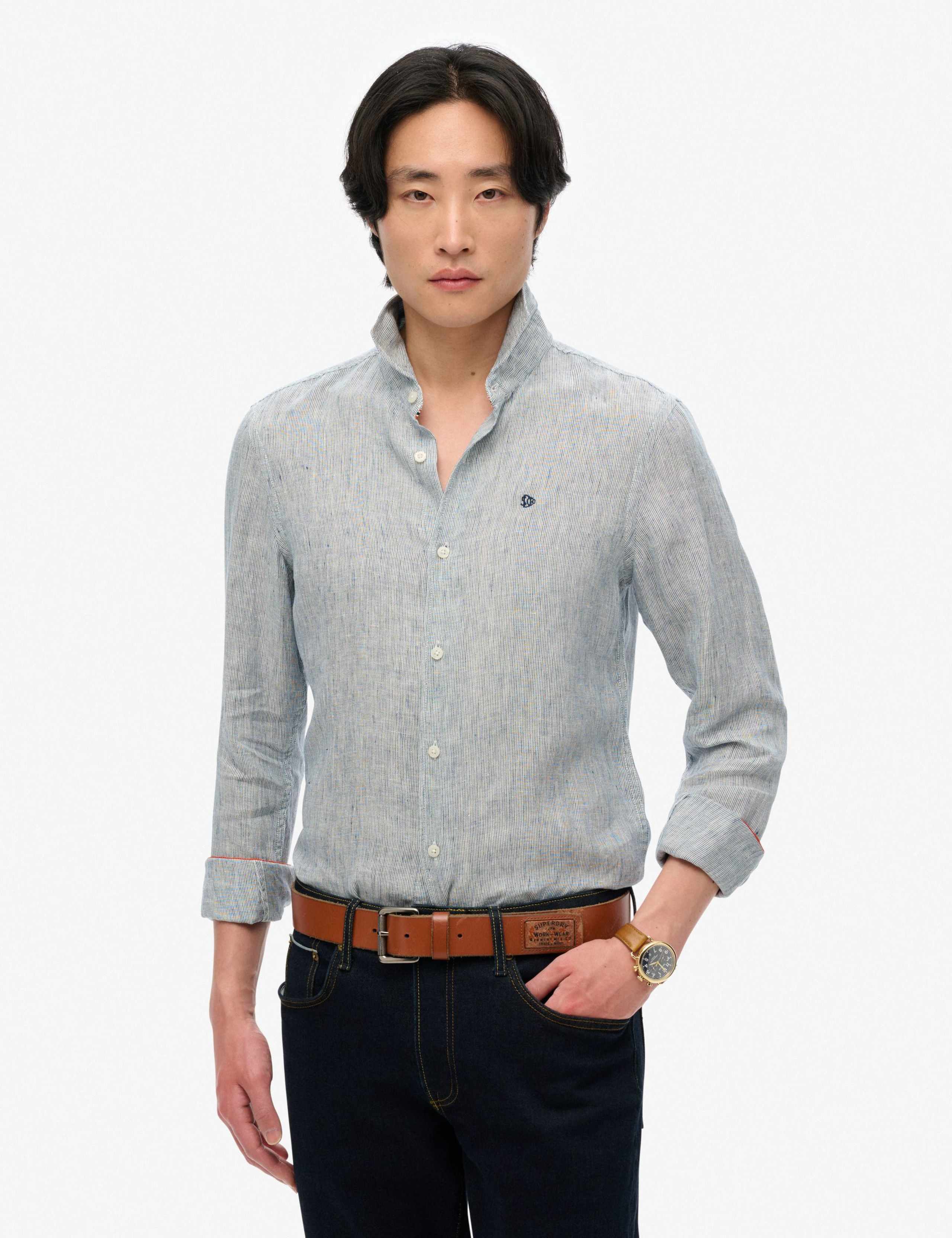 Relaxed Fit Pure Linen Striped Shirt