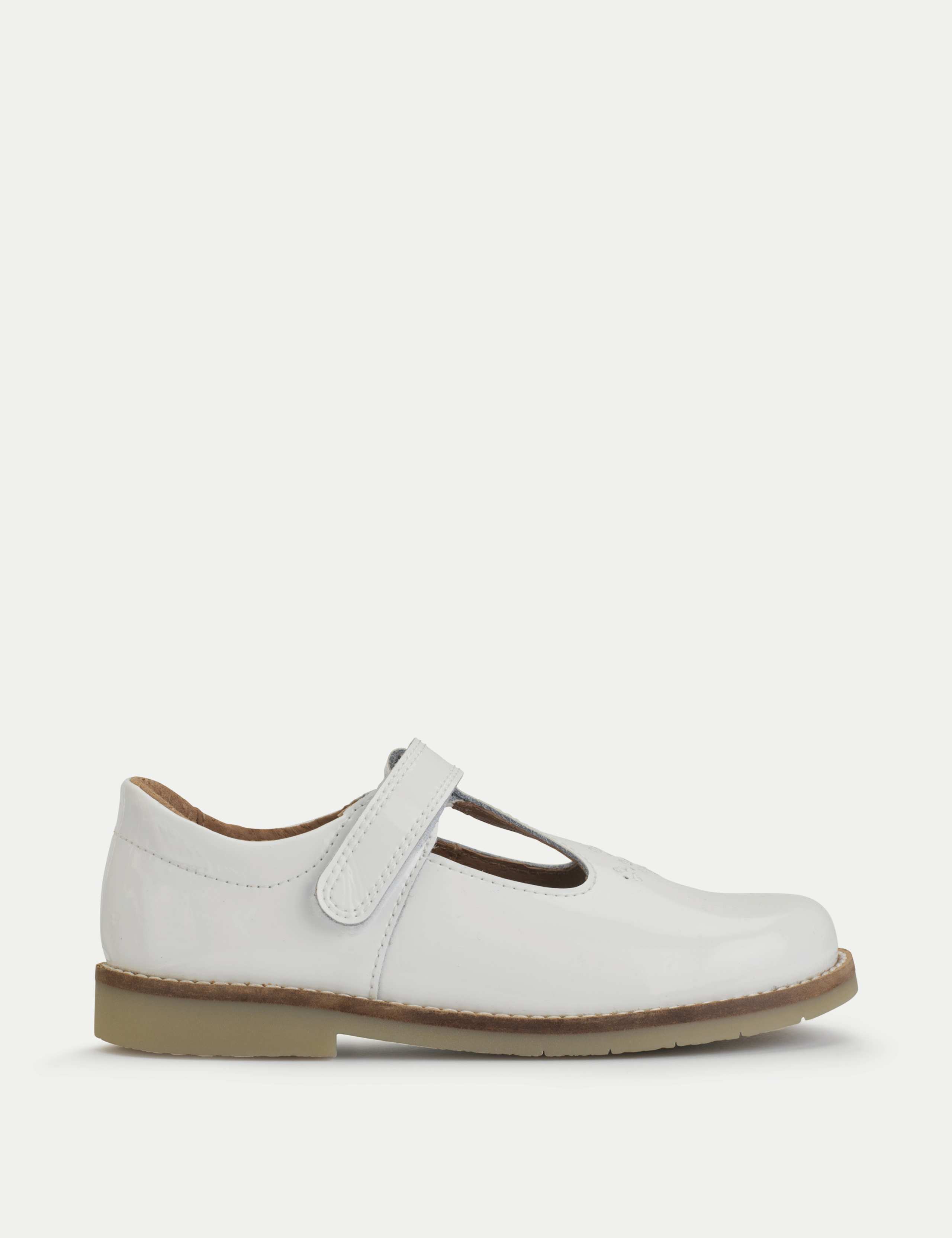 Kids' Leather Riptape T Bar Shoes (6 Small - 12.5 Small)
