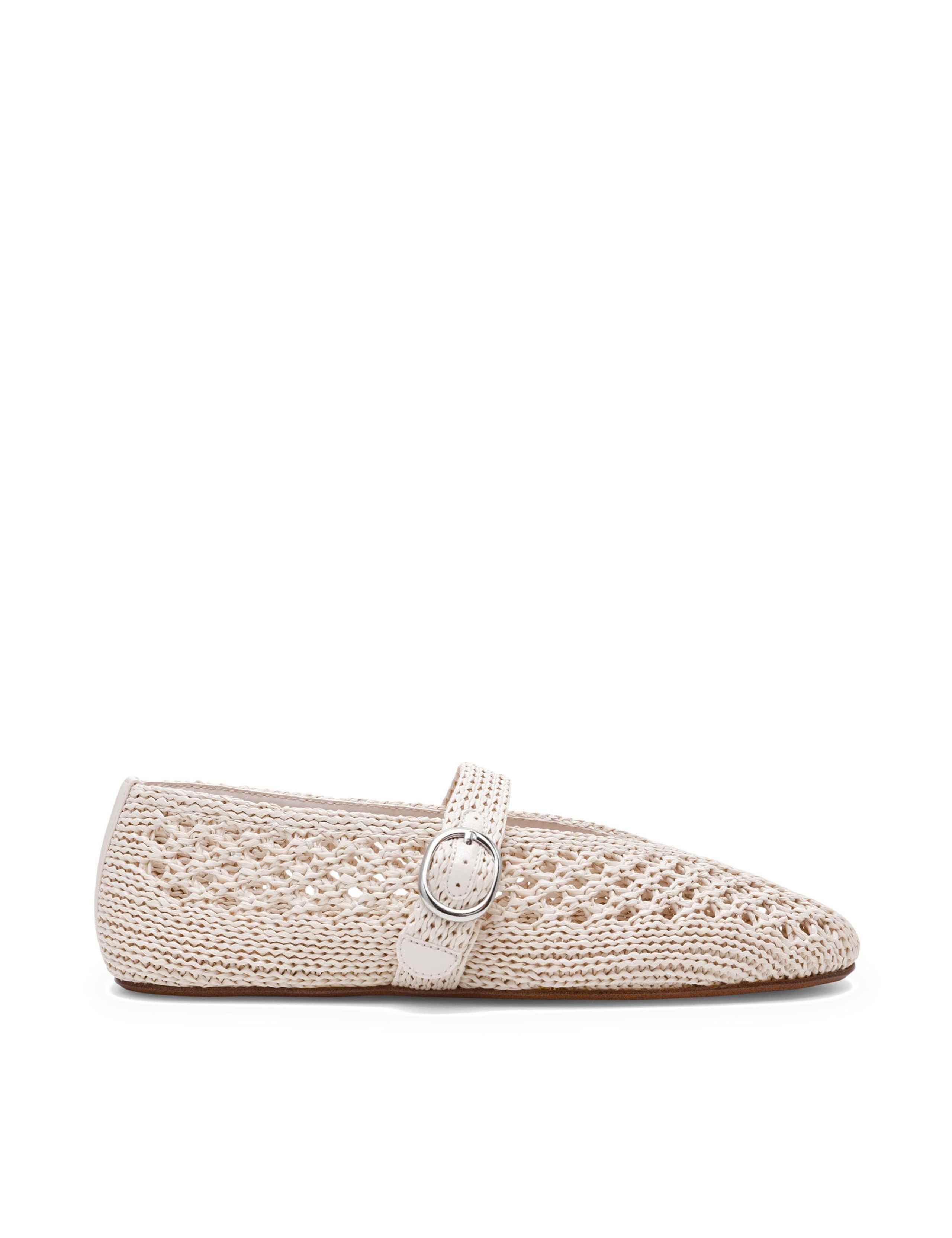 Alara 001 Woven Buckle Flat Pumps