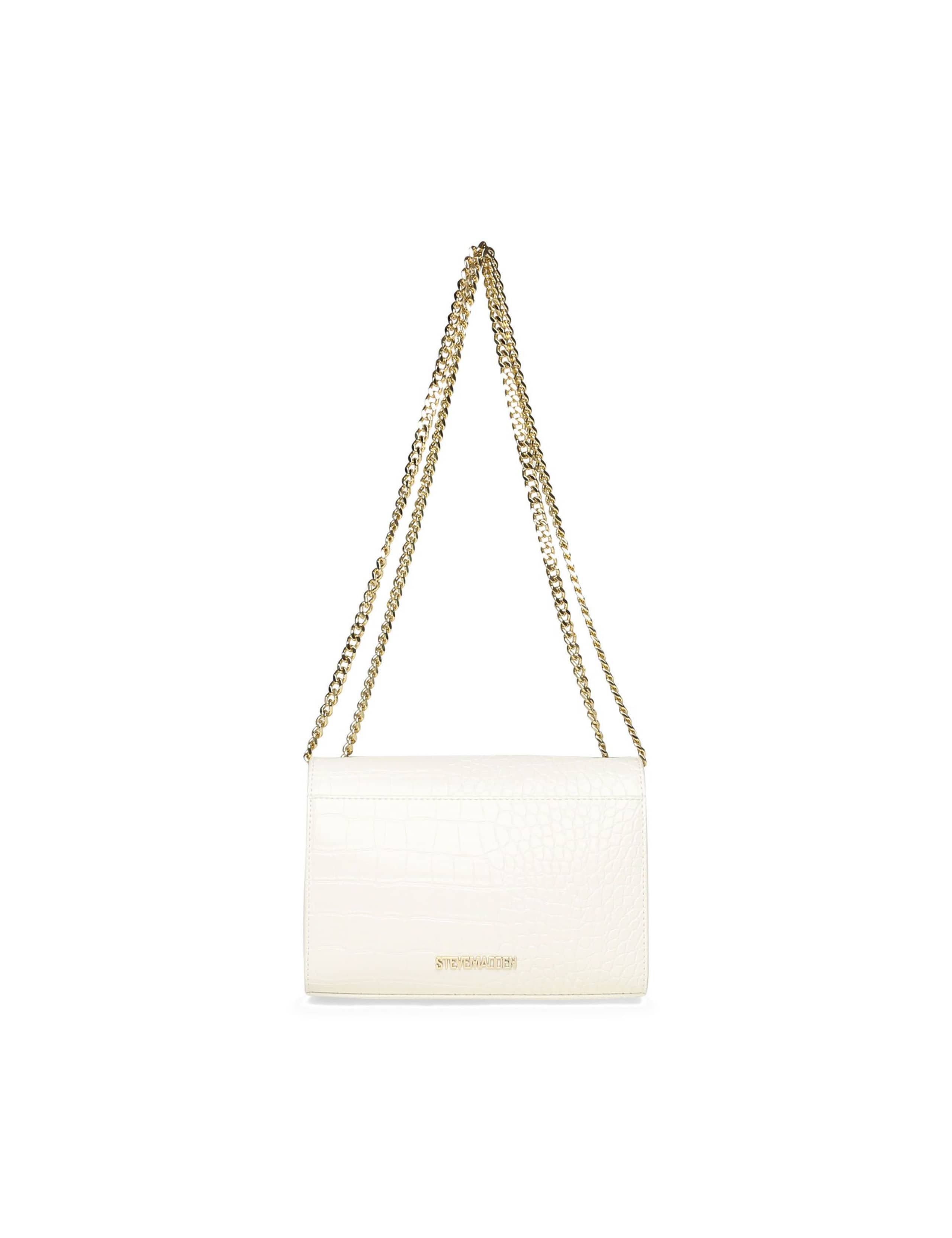 Croc Effect Chain Strap Shoulder Bag