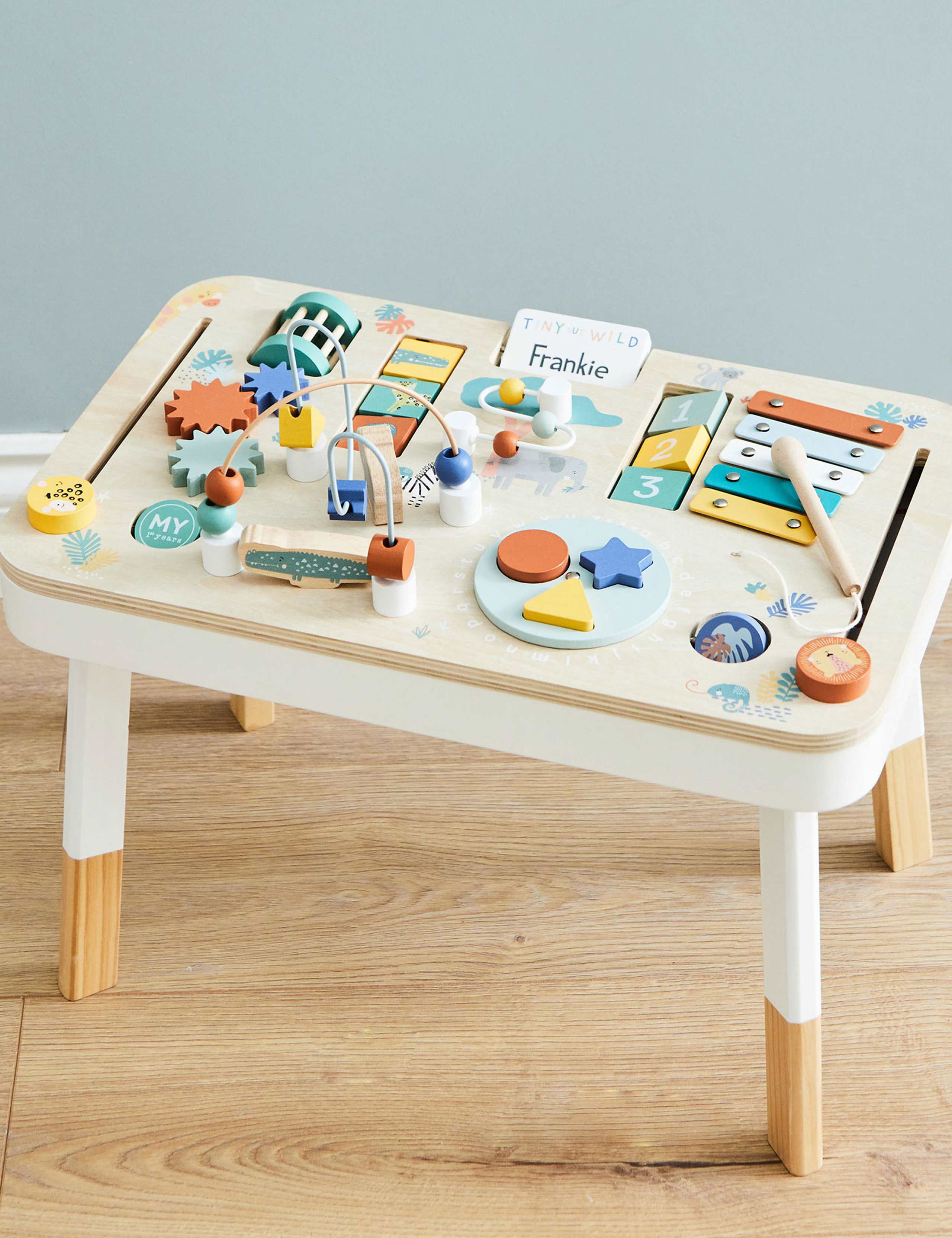 Personalised Wooden Safari Activity Table