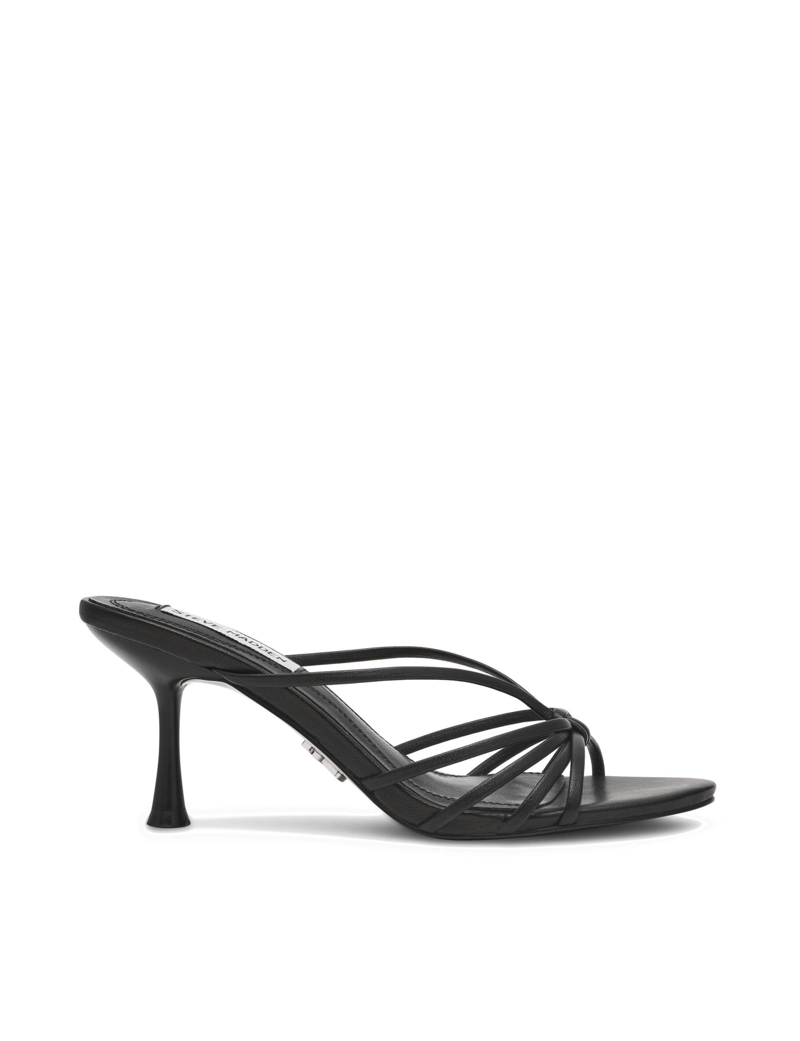 Leather Strappy Kitten Heel Sandals