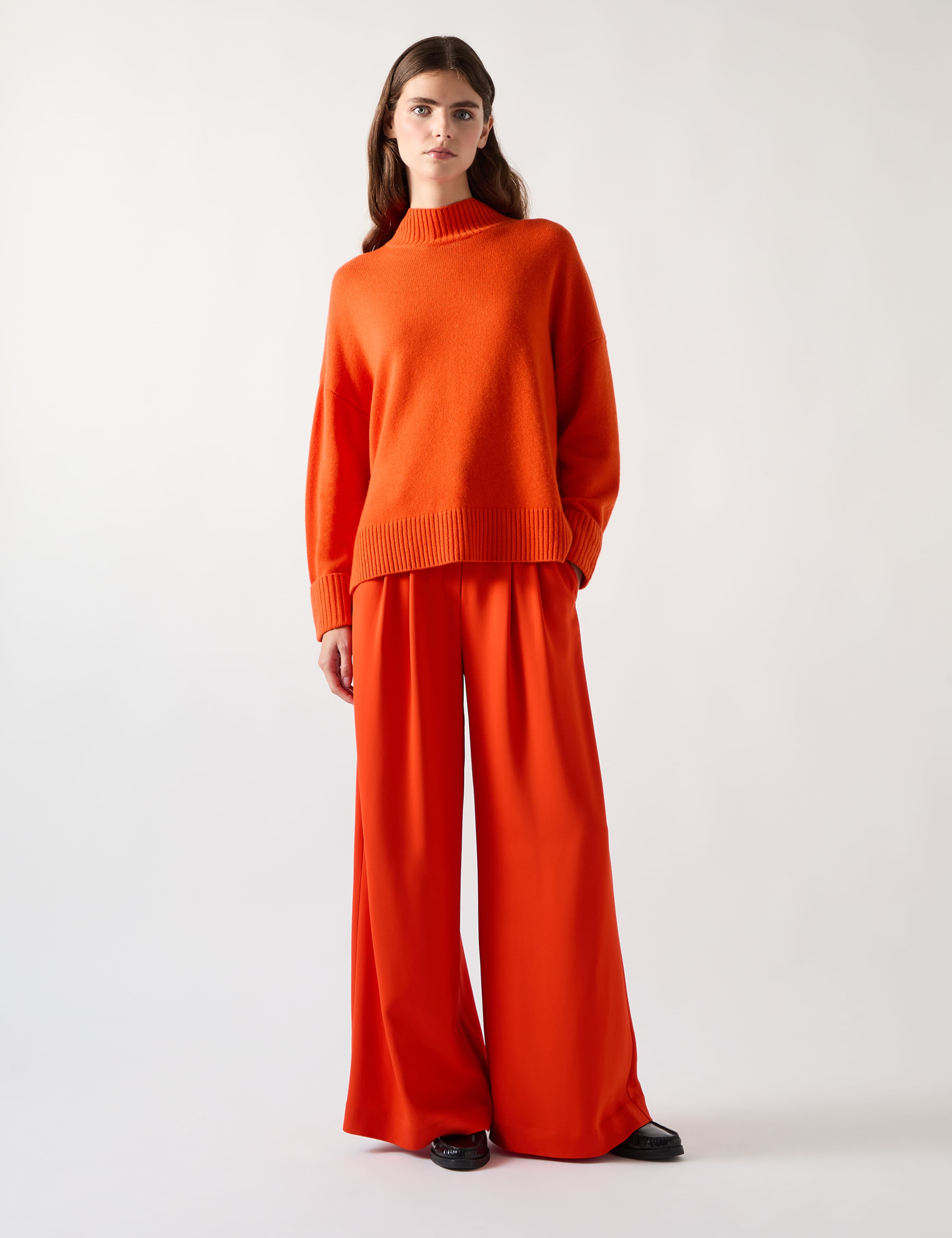 Merino Wool Rich High Neck Jumper