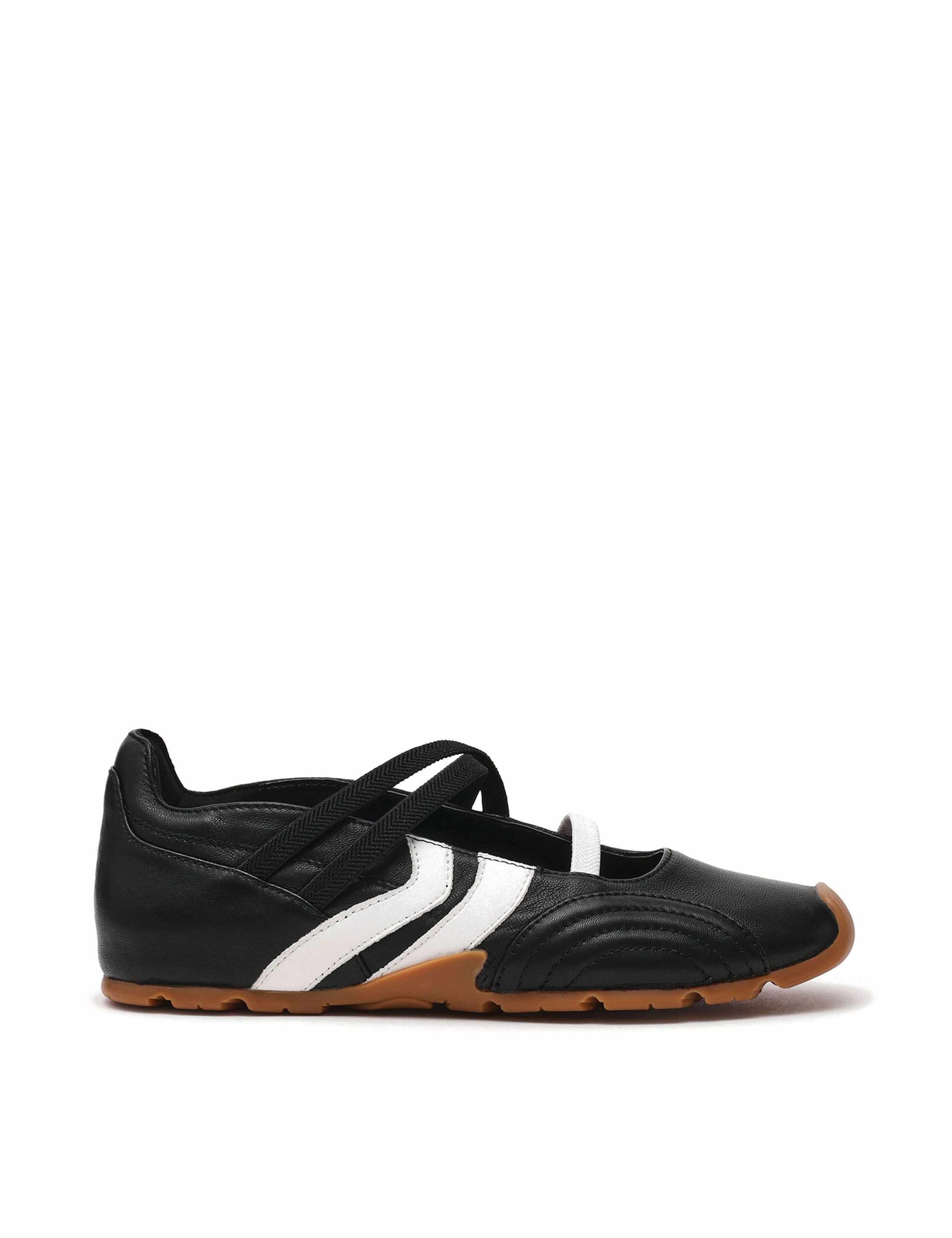 Joisie Leather Slip On Strappy Trainers