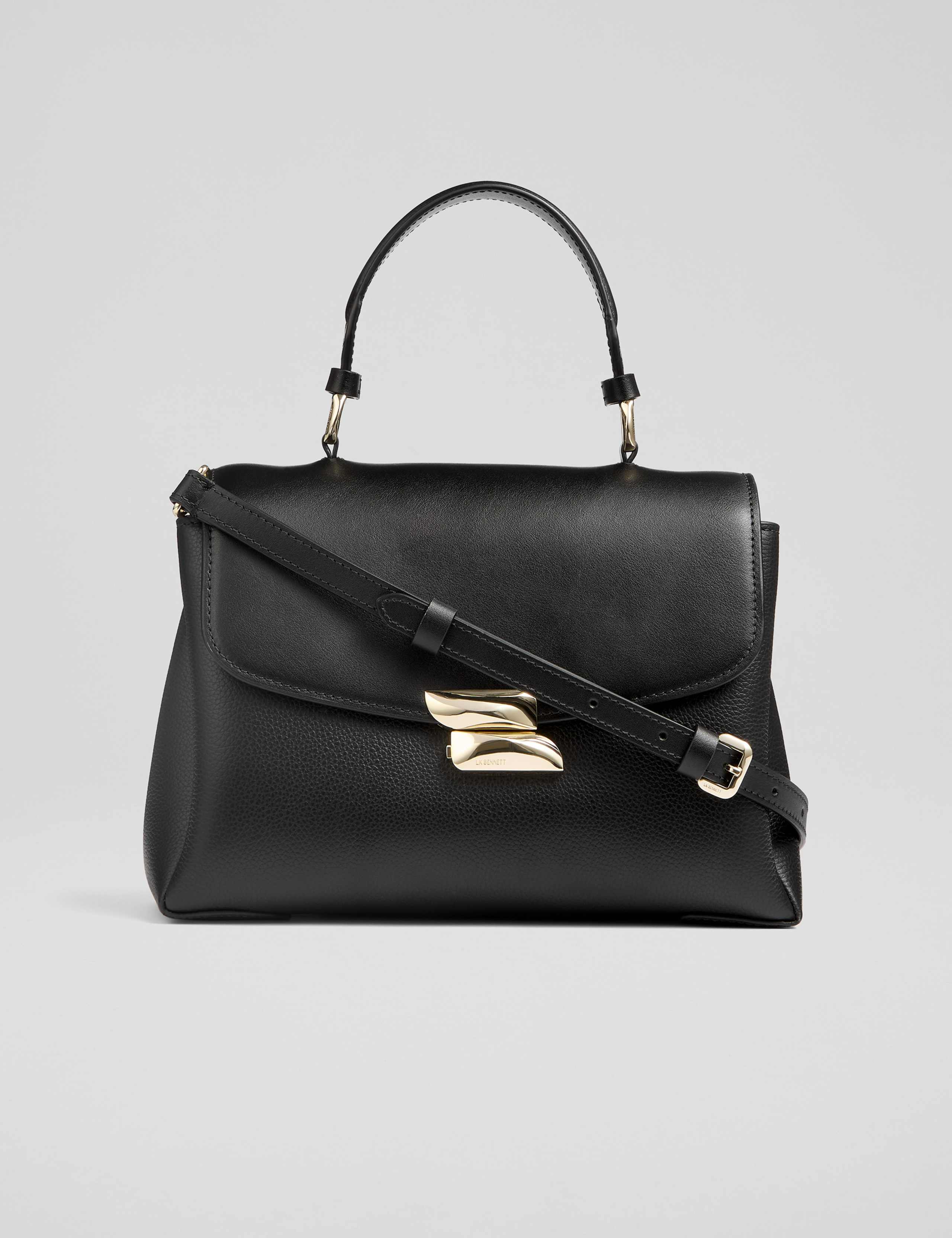 Leather Top Handle Cross Body Bag
