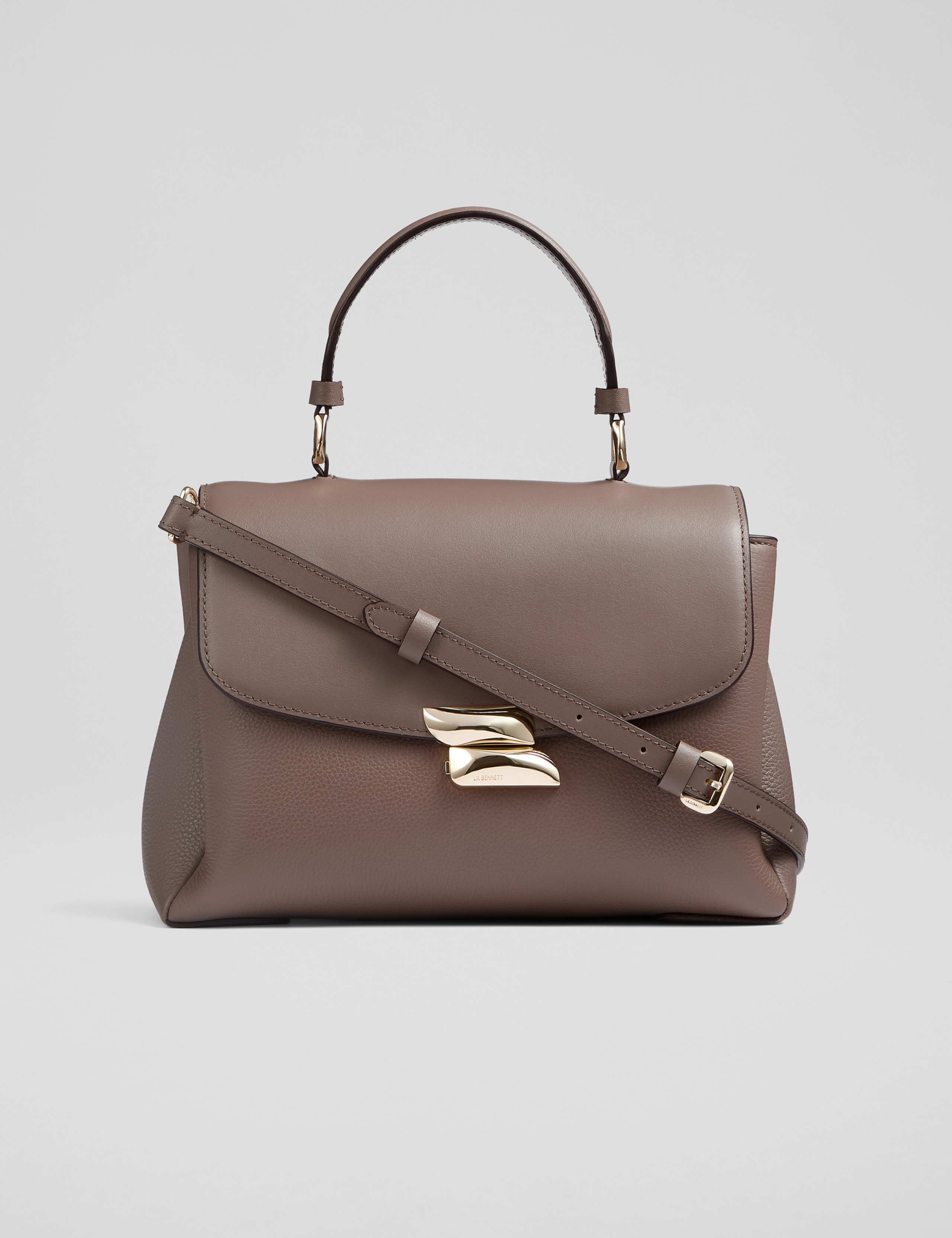 Leather Top Handle Cross Body Bag