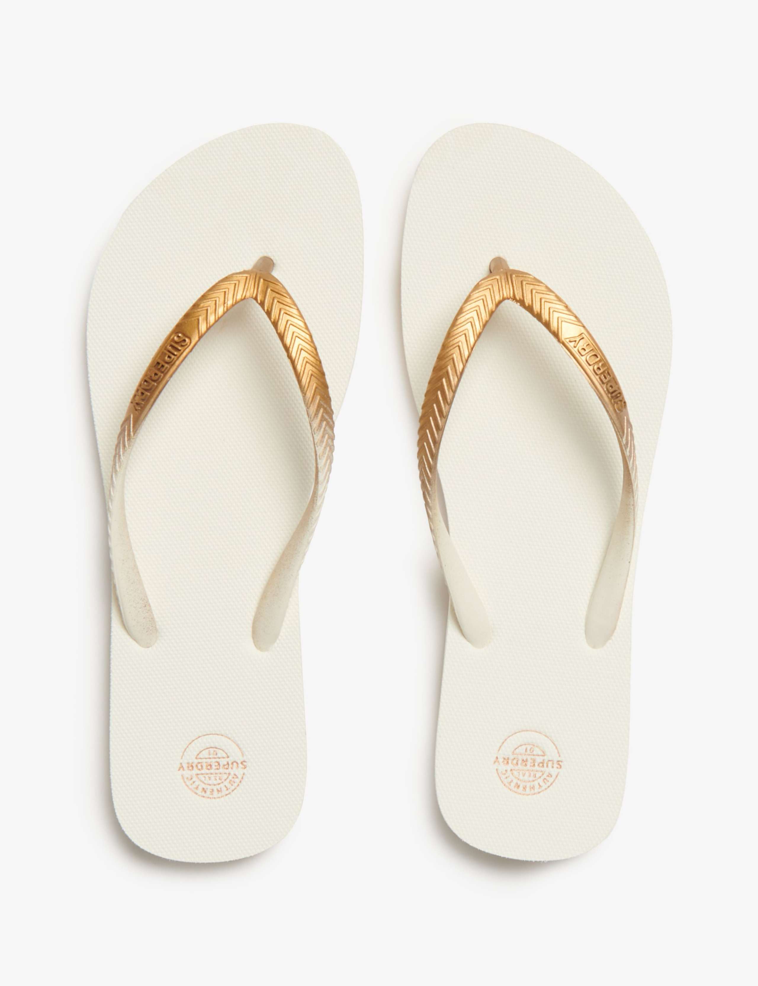 Metallic Flat Flip Flops