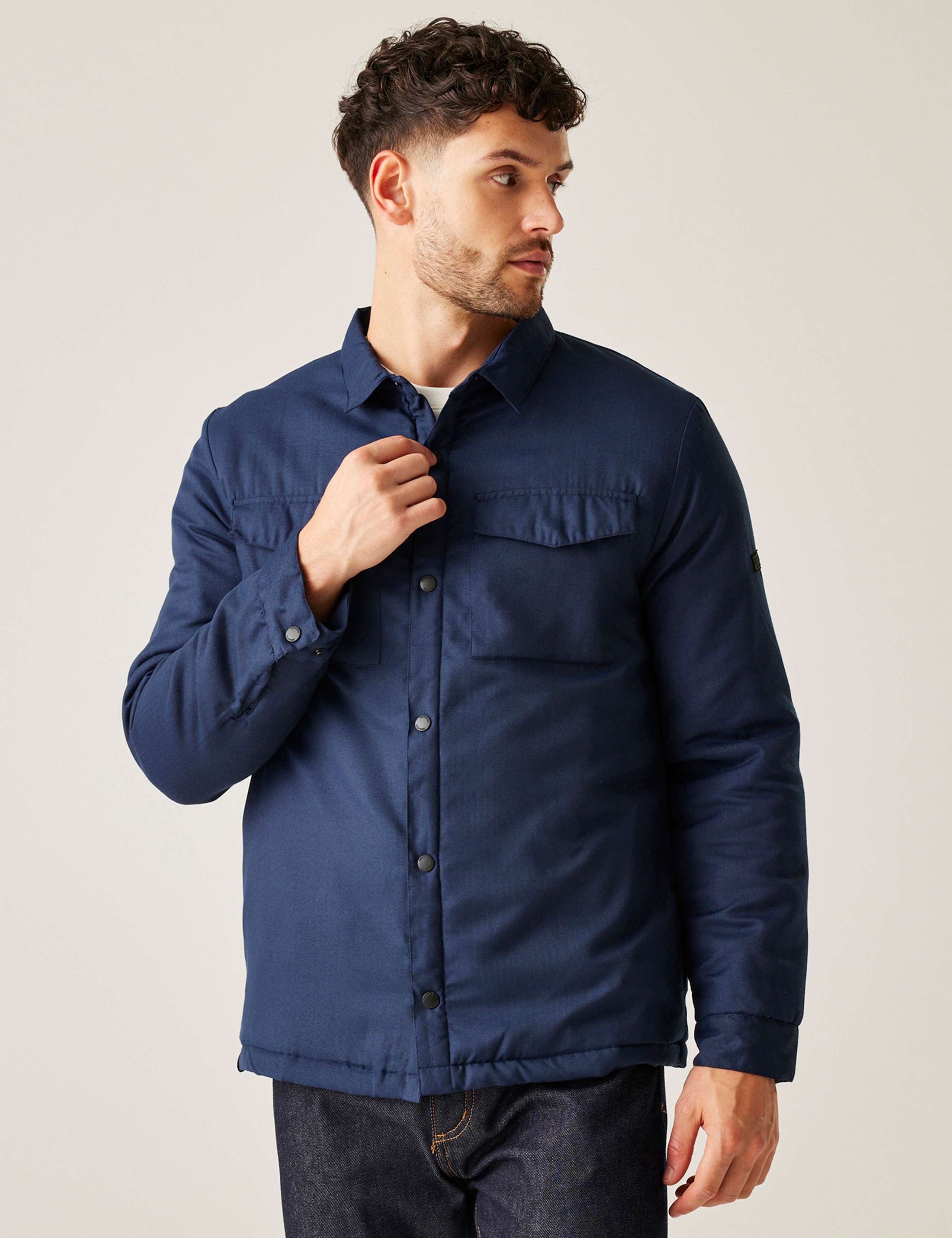 Gawayne Cotton Rich Padded Overshirt