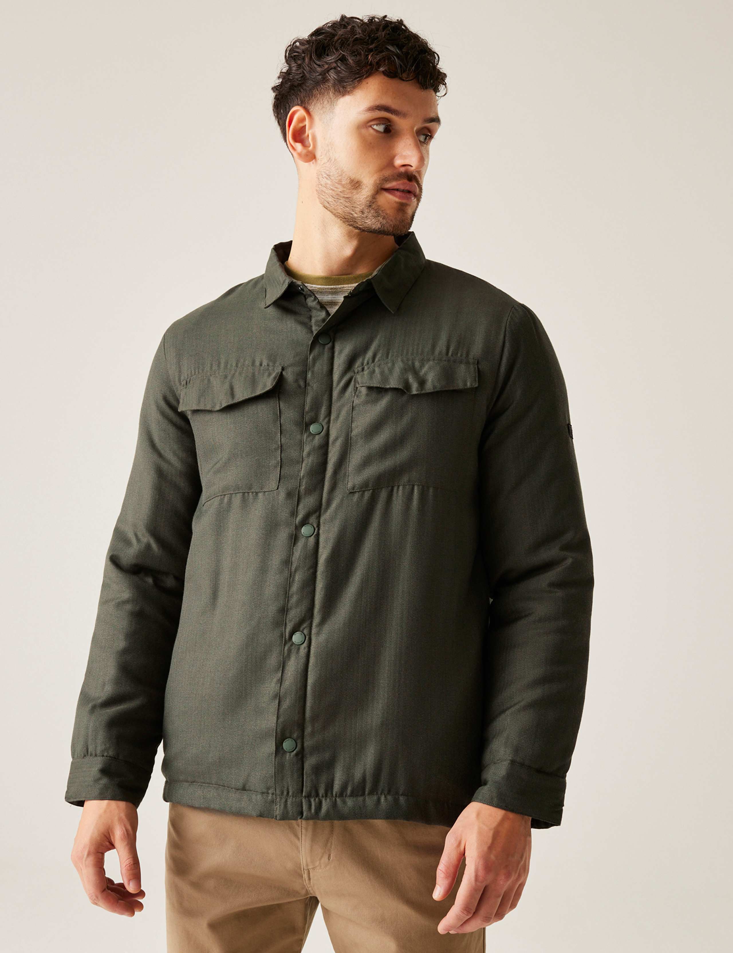 Gawayne Cotton Rich Padded Overshirt
