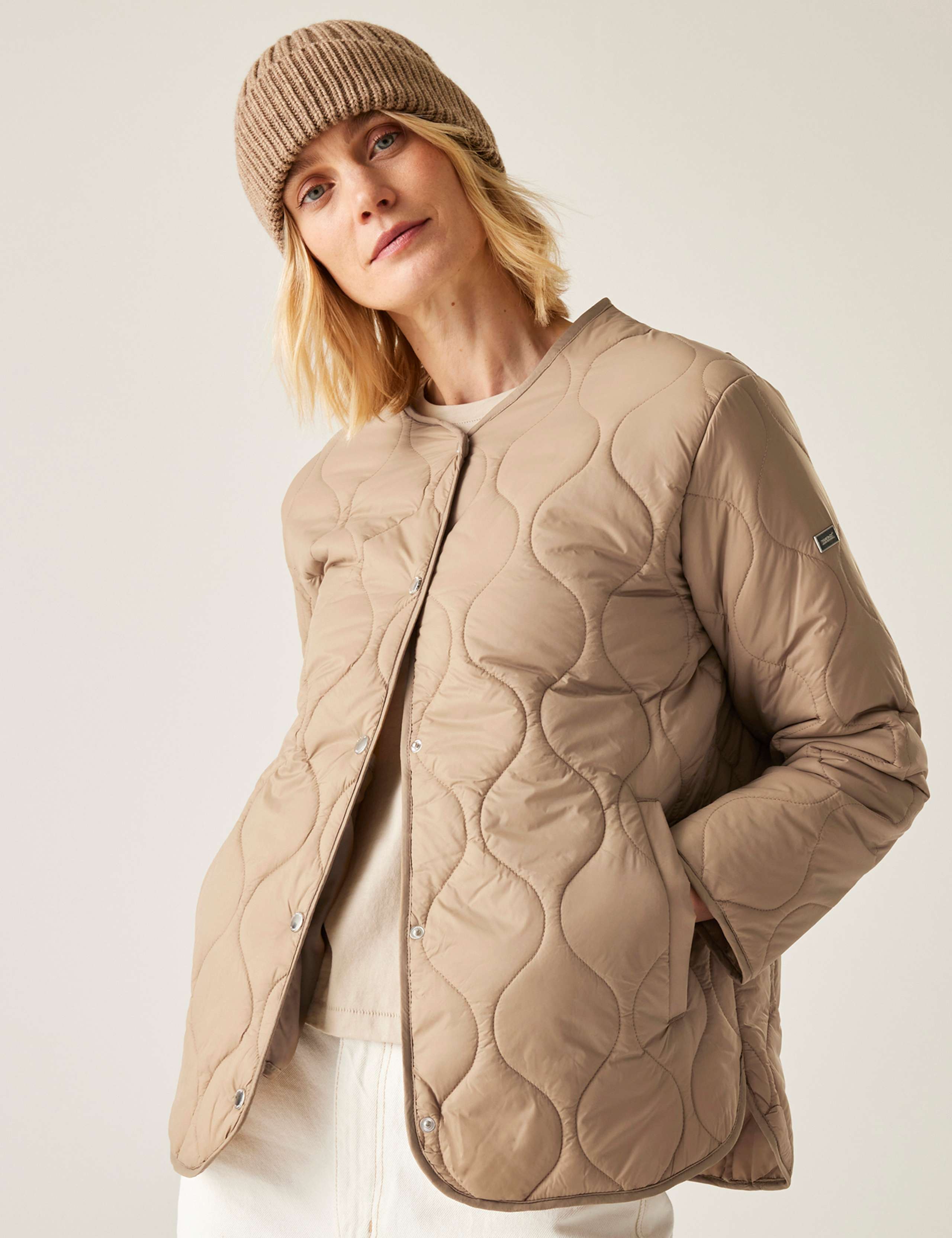 Harletta Collarless Padded Puffer Jacket
