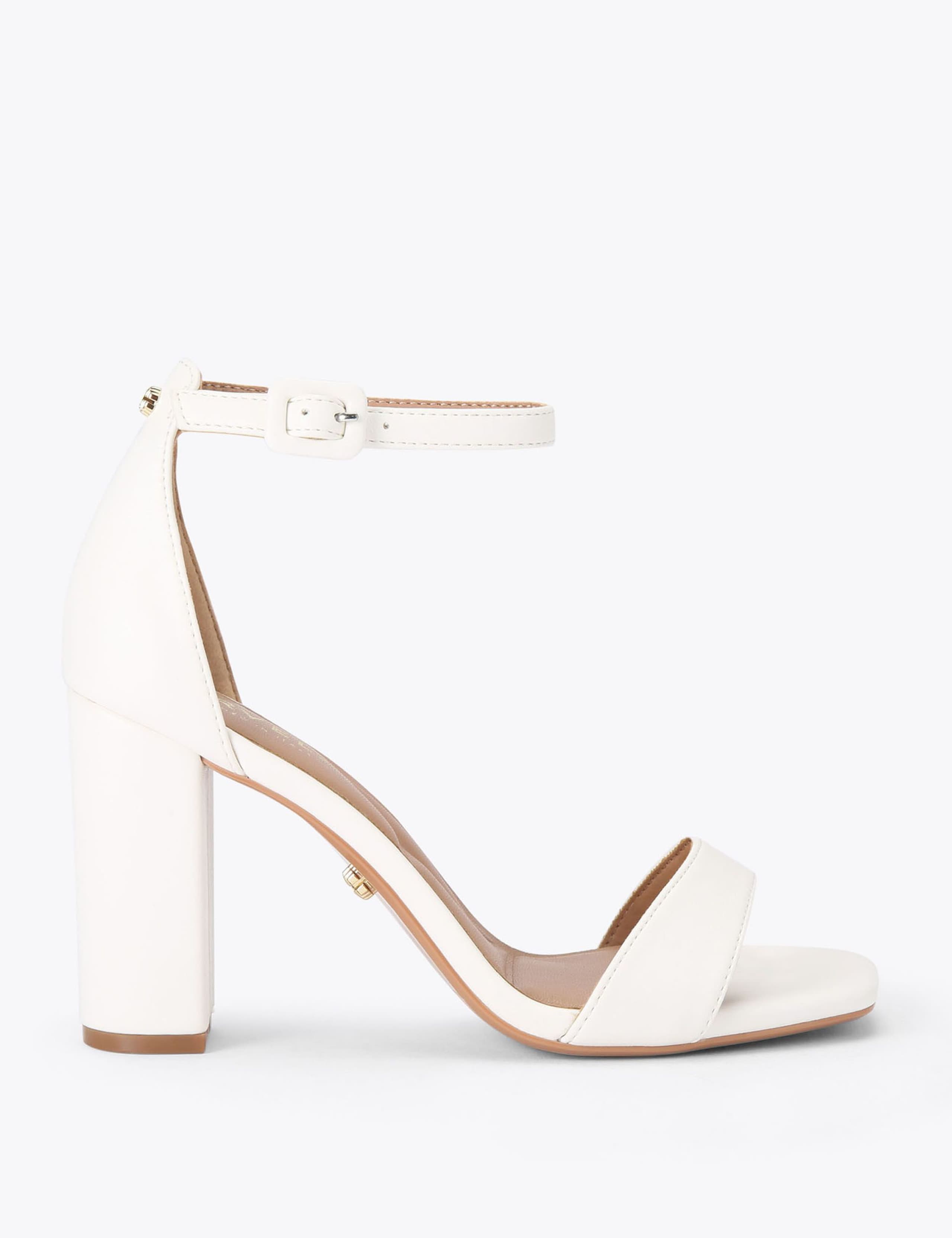 Metallic Block Heel Sandals