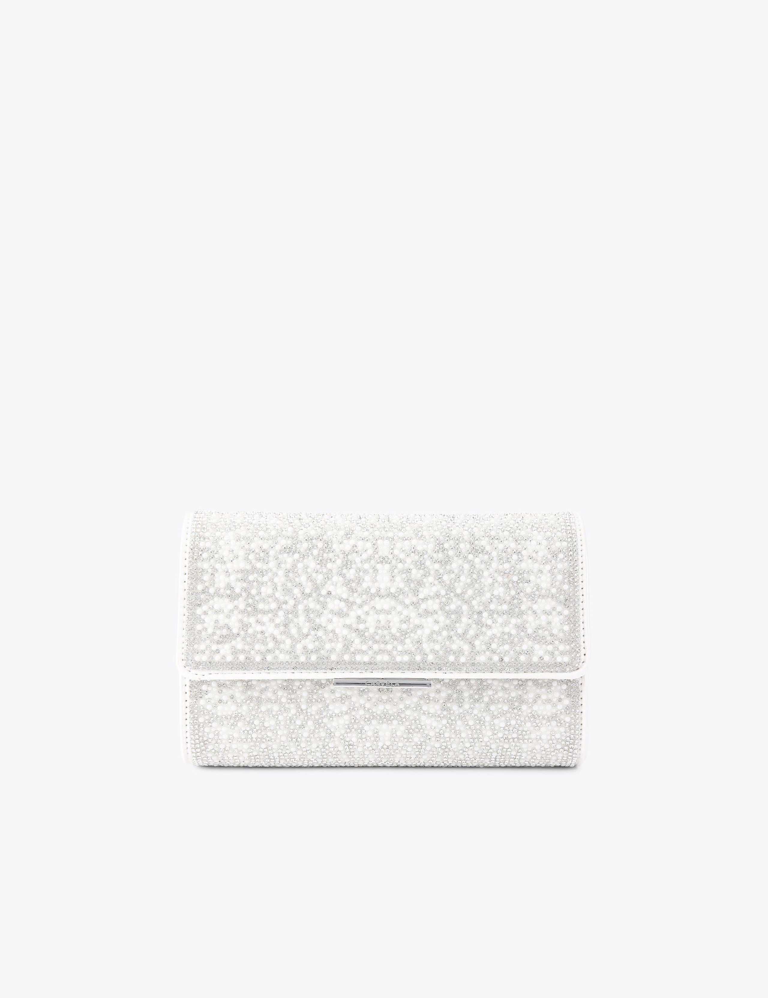 Embellished Chain Strap Clutch Bag