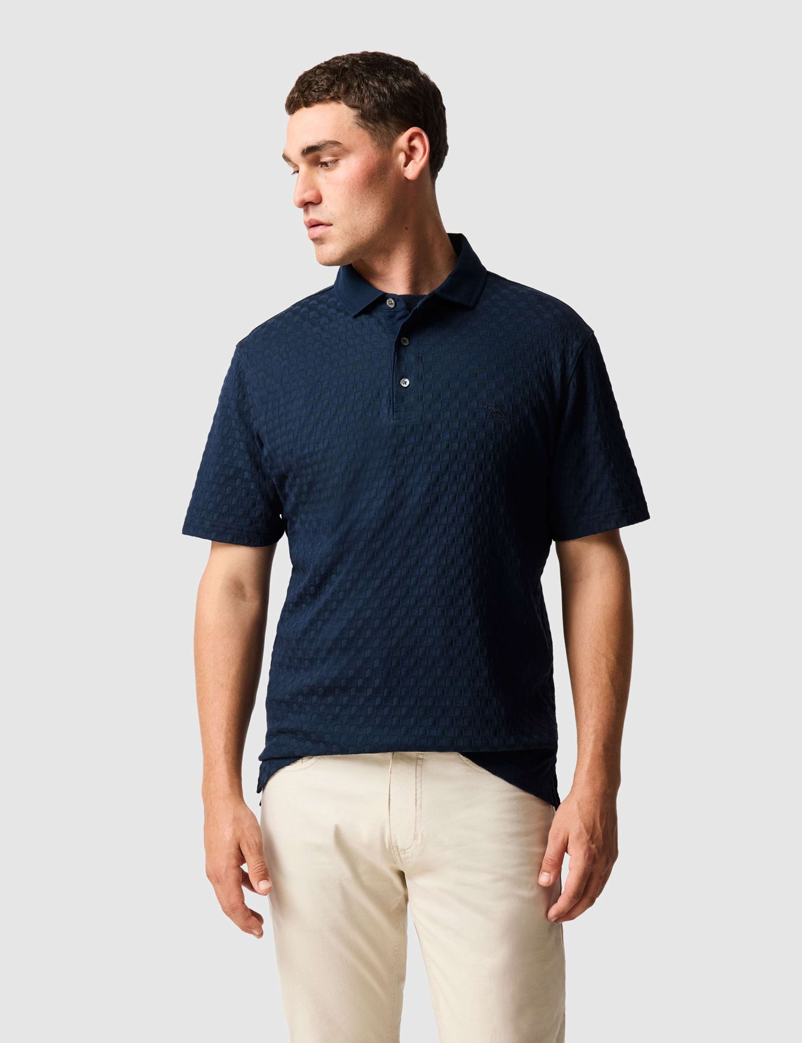 Huntsbury Pure Cotton Textured Polo Shirt