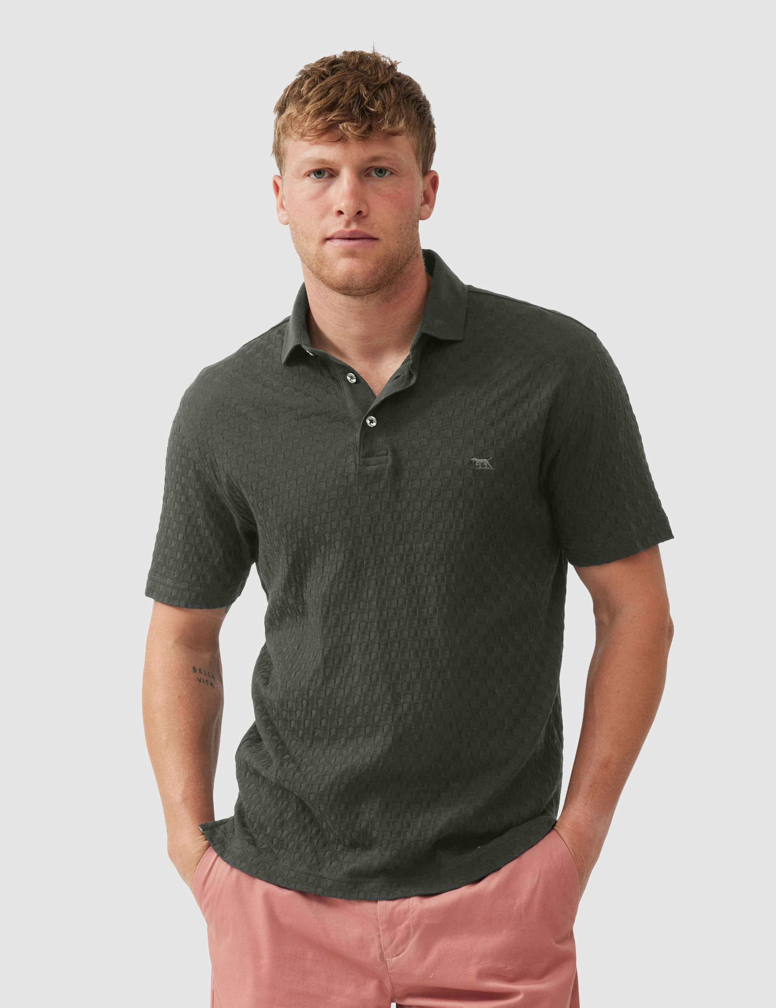 Huntsbury Pure Cotton Textured Polo Shirt