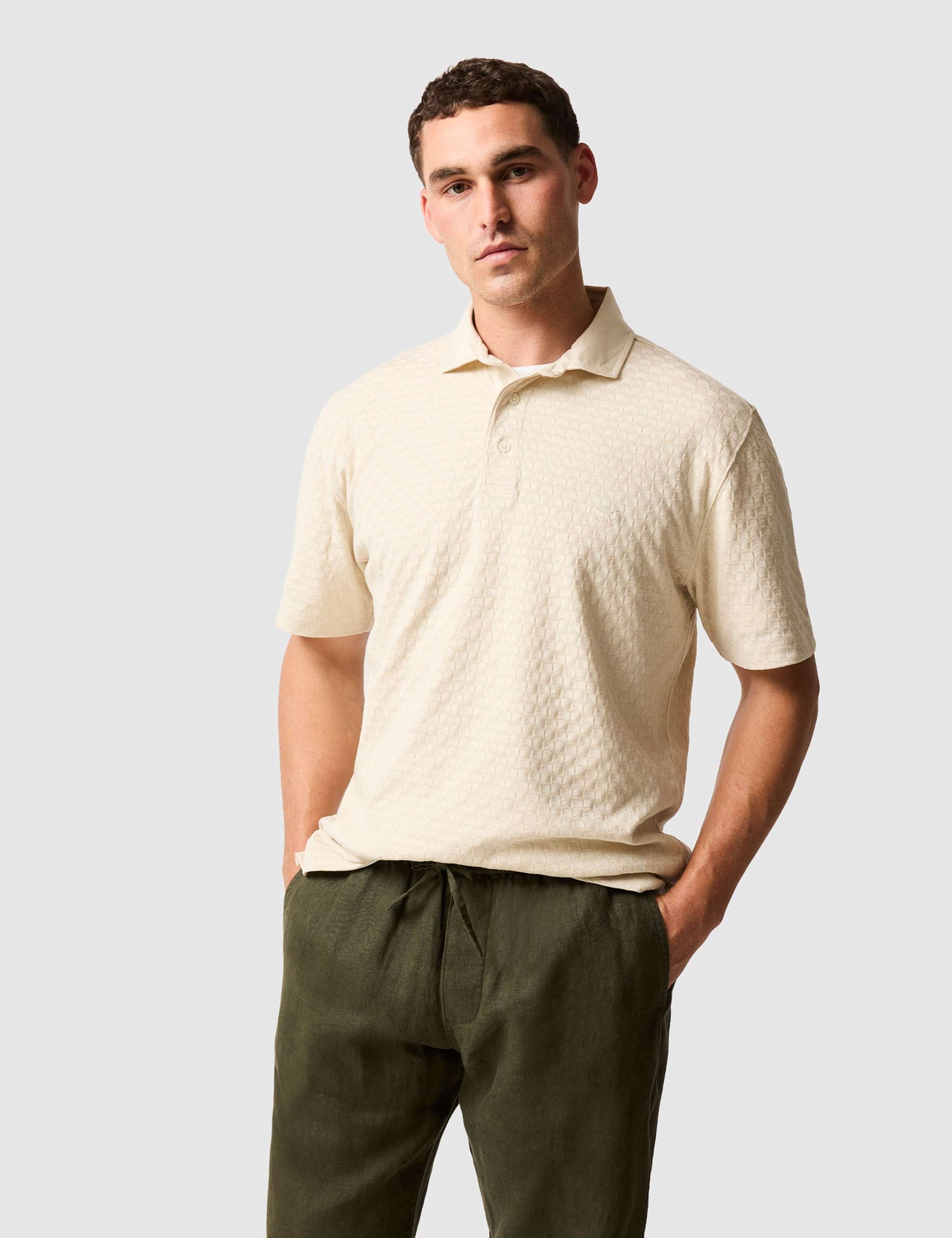 Huntsbury Pure Cotton Textured Polo Shirt
