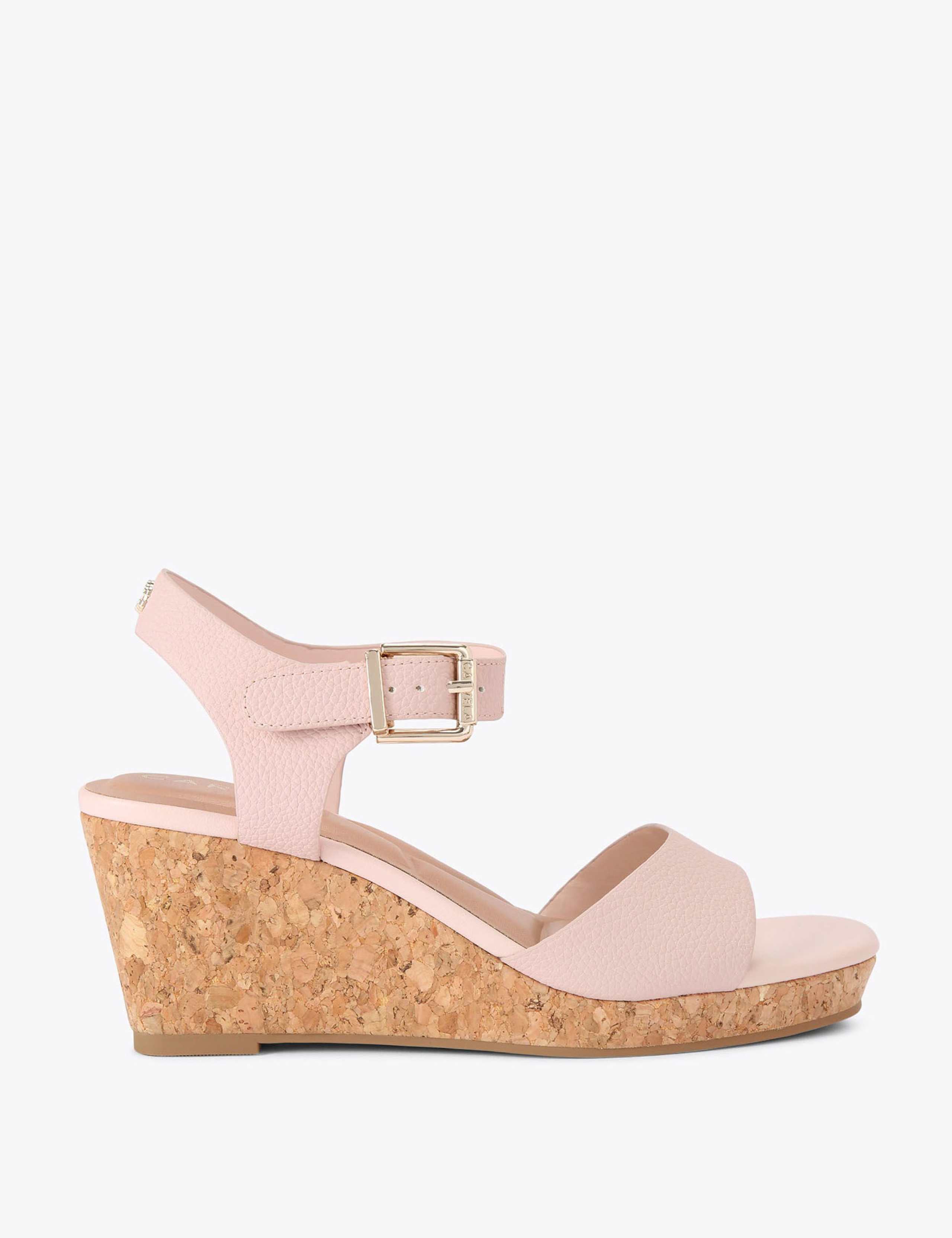 Metallic Wedge Sandals