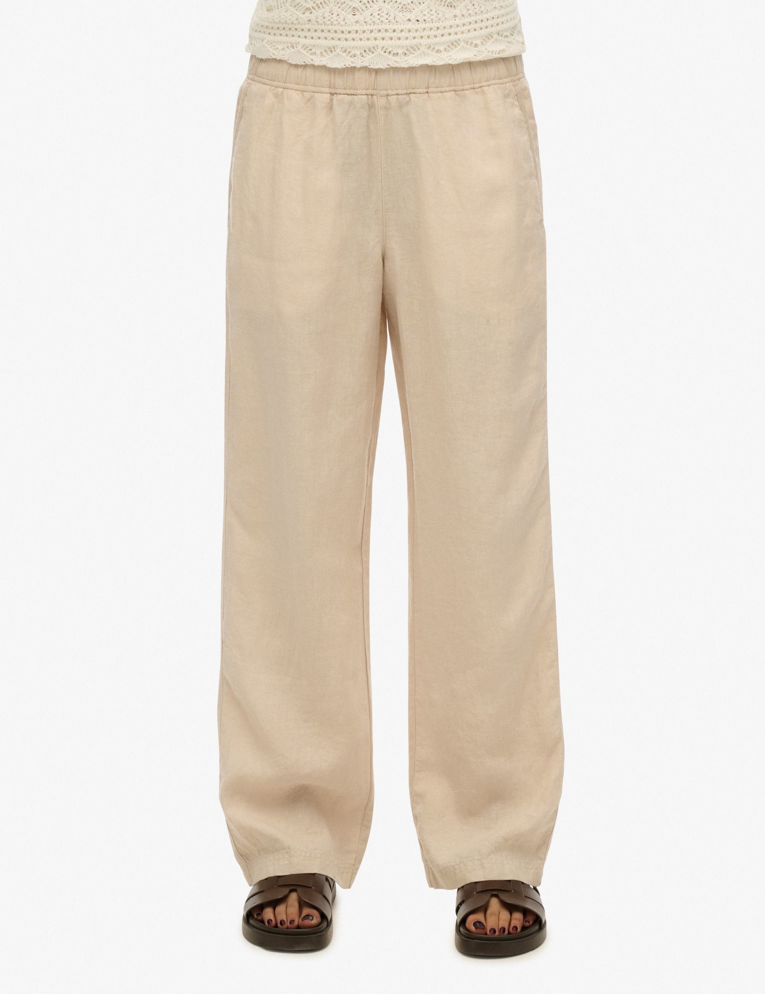 Pure Linen Drawstring Trousers