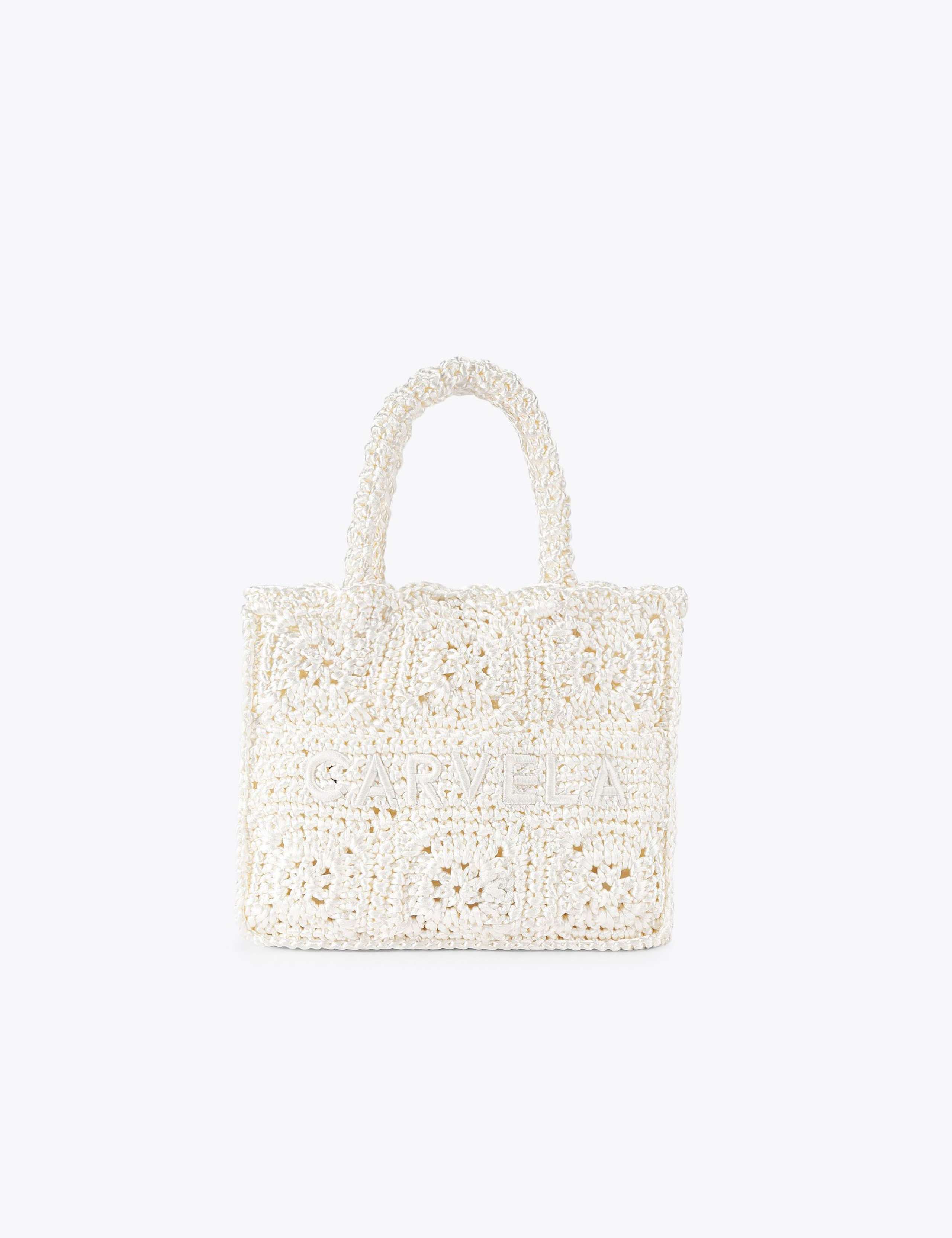 Silk Blend Knotted Tote Bag