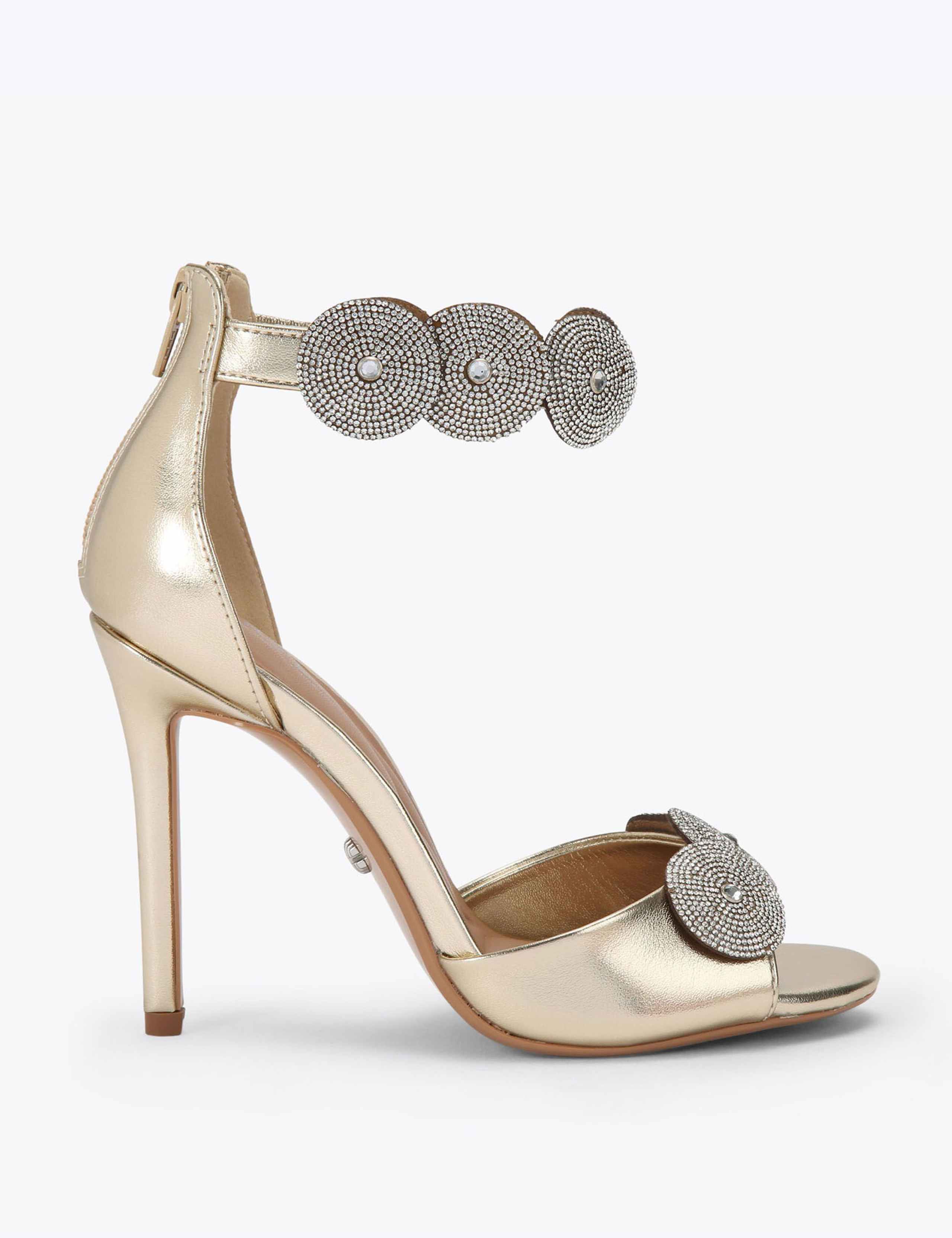 Embellished Stiletto Heel Sandals