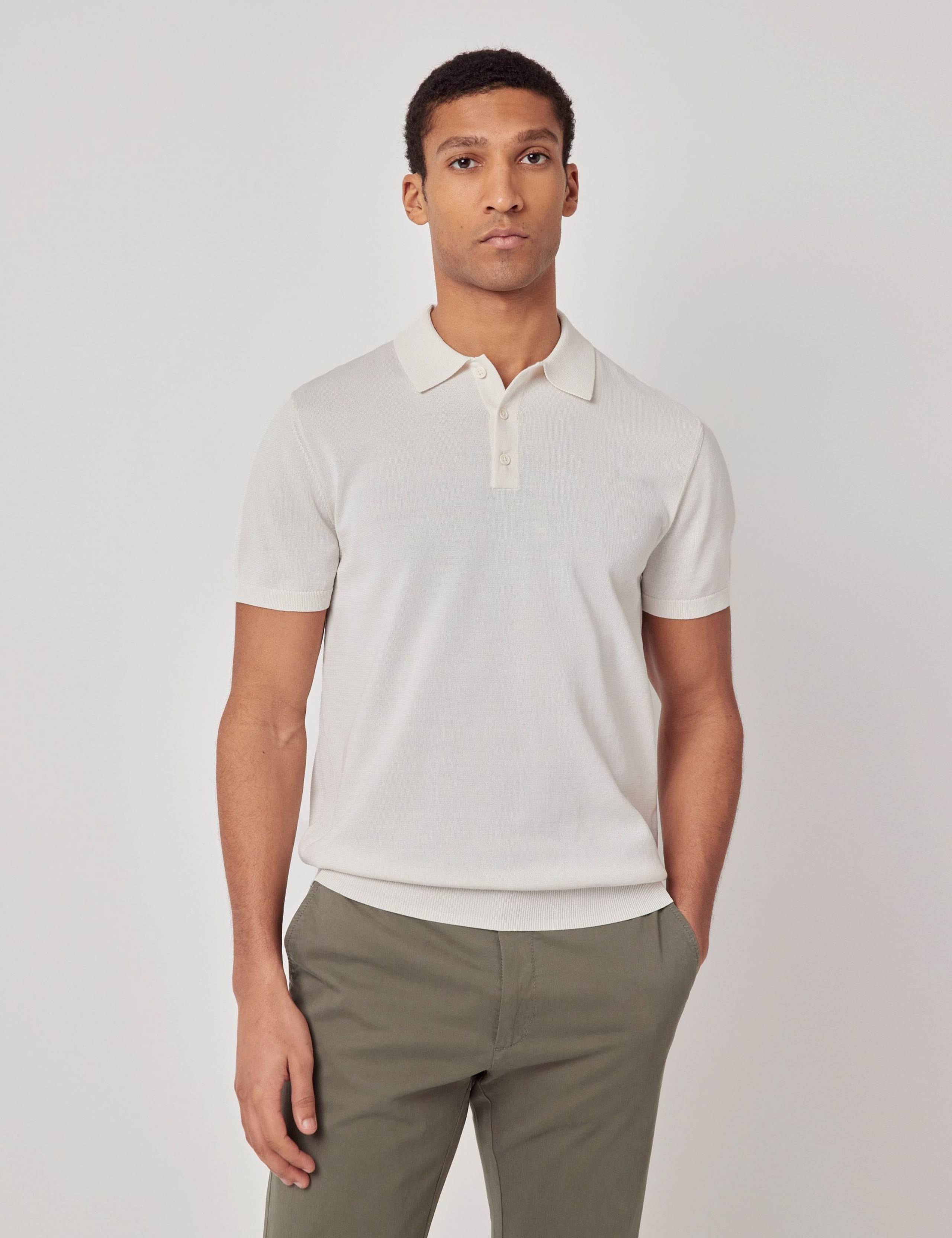 Pure Cotton Knitted Polo Shirt