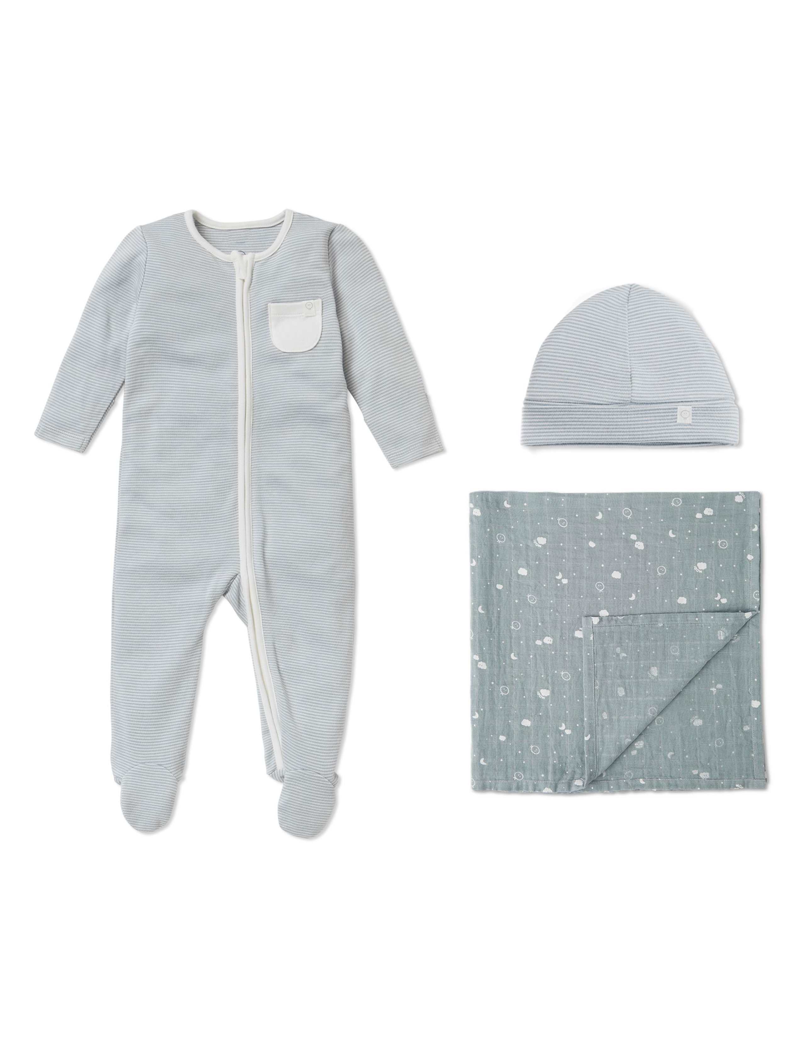 3 Piece Cotton Rich Patterned Gift Set