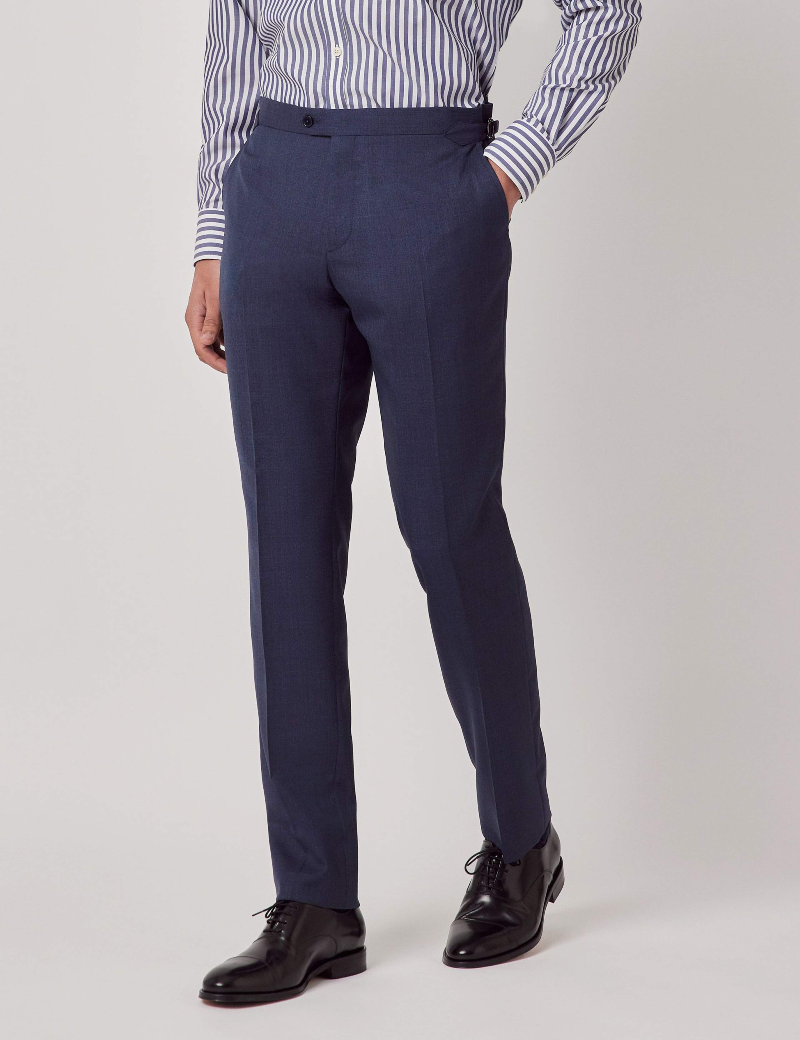 Slim Fit Pure Wool Suit Trousers