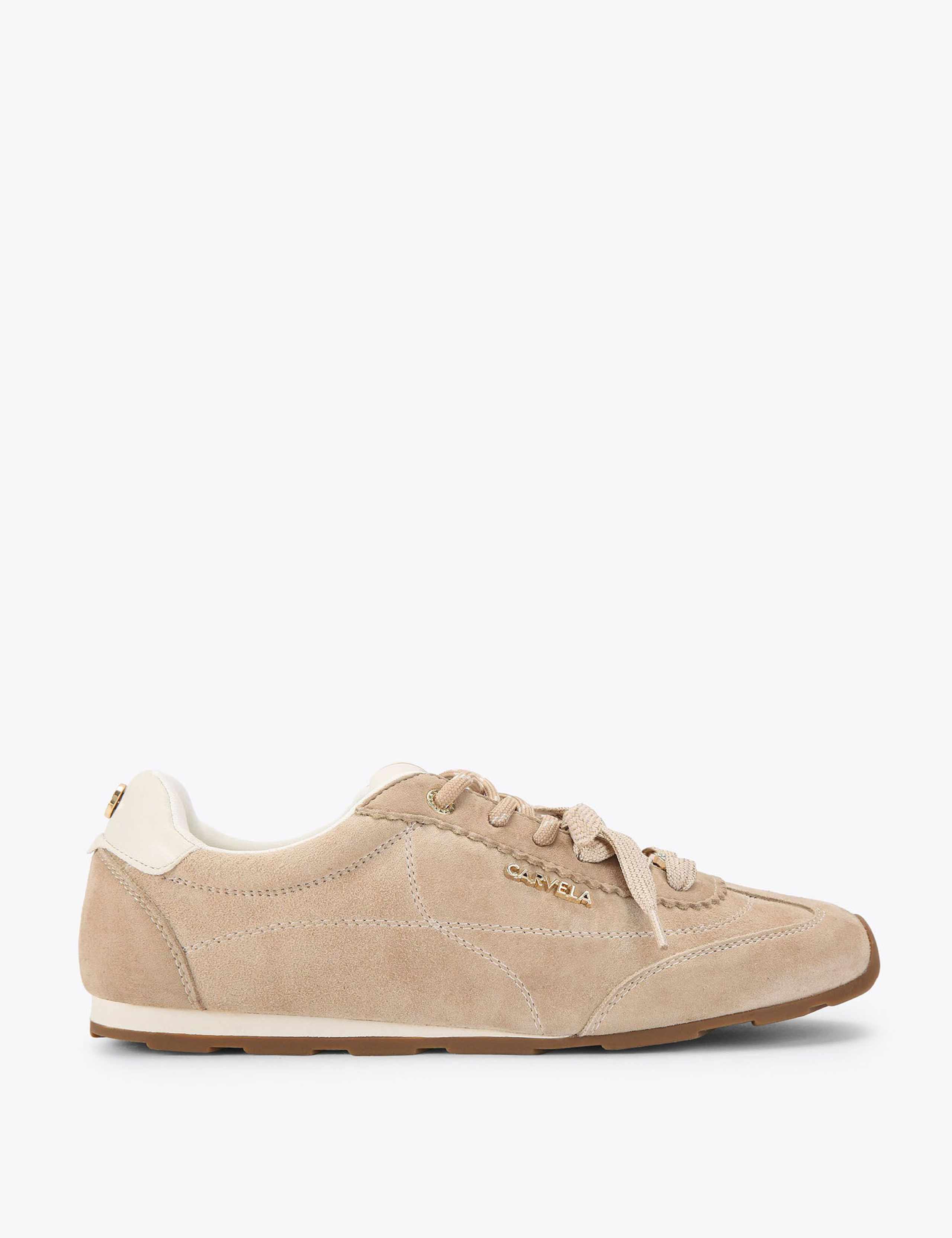 Suede Double Lace Up Trainers