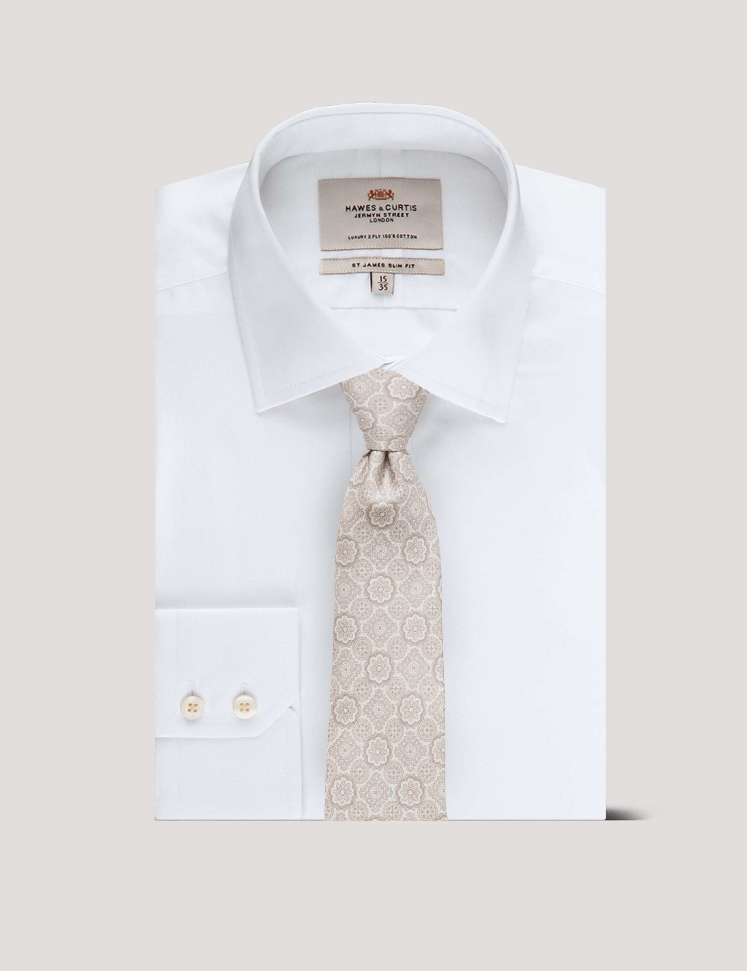 Medallion Print Pure SilkTie