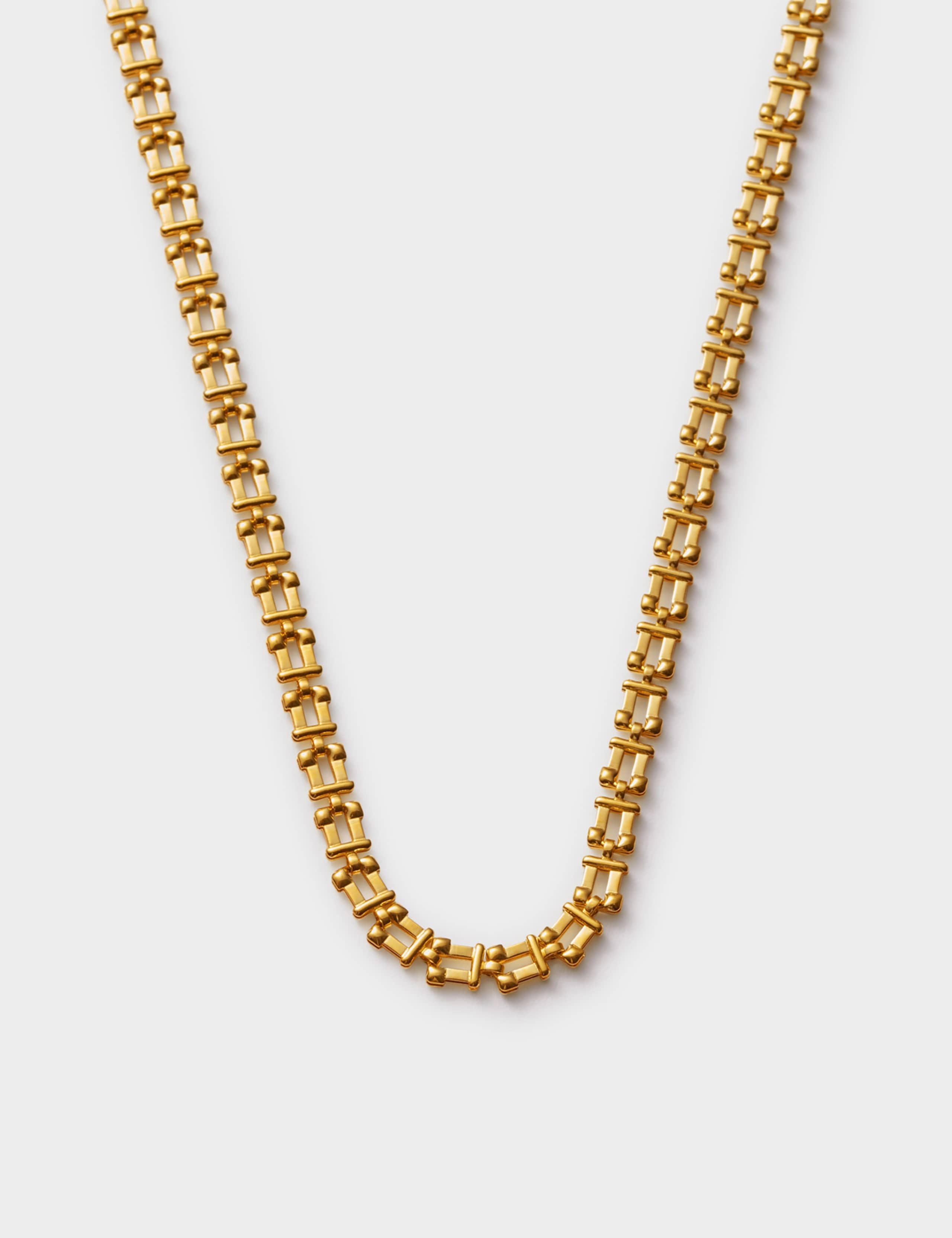 Gold Plated Grecian Link Necklace