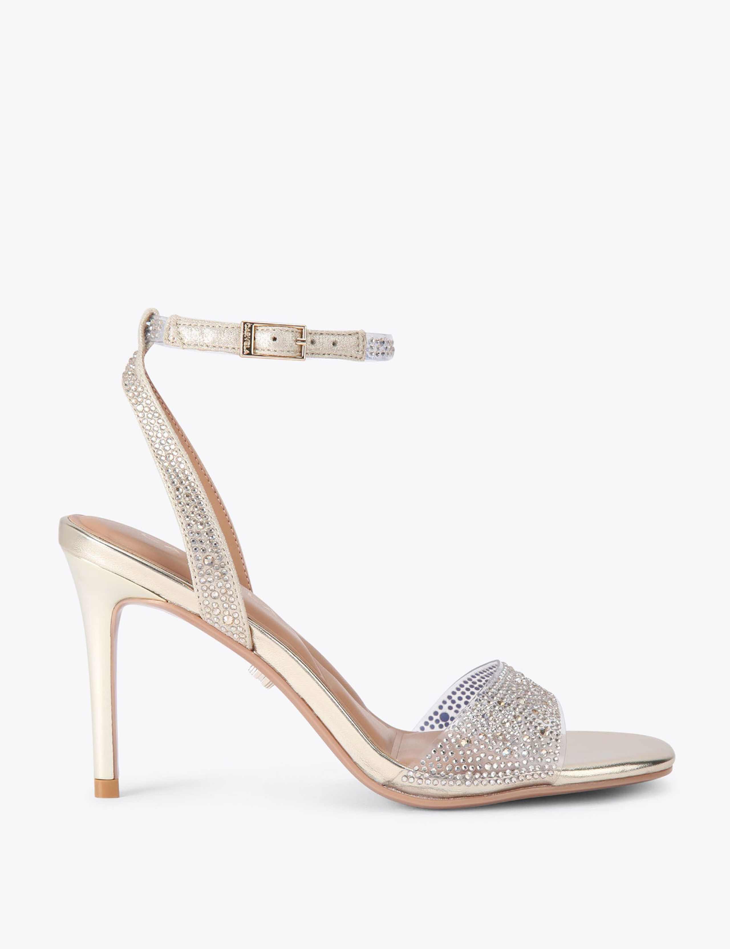 Sparkle Embellished Stiletto Heel Sandals