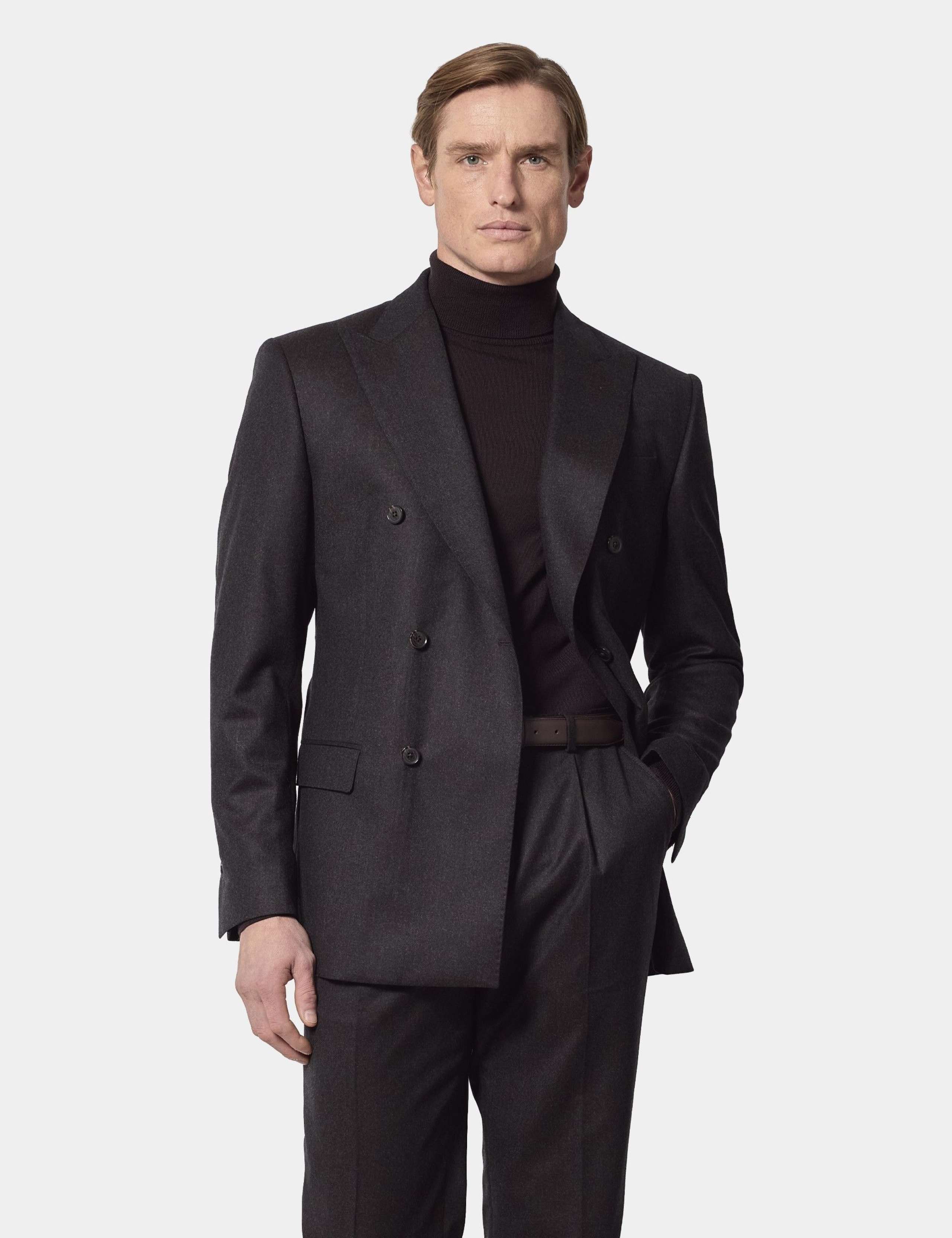 Regular Fit Pure Wool Double Breasted Jacket