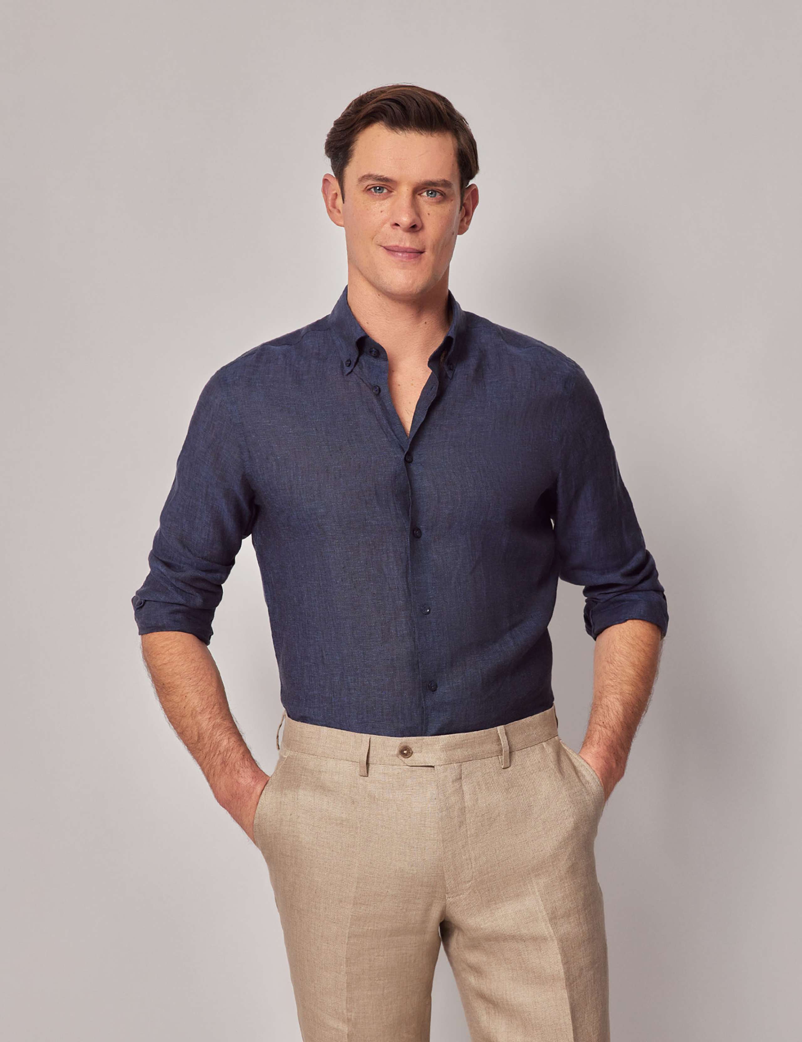Regular Fit Pure Linen Shirt