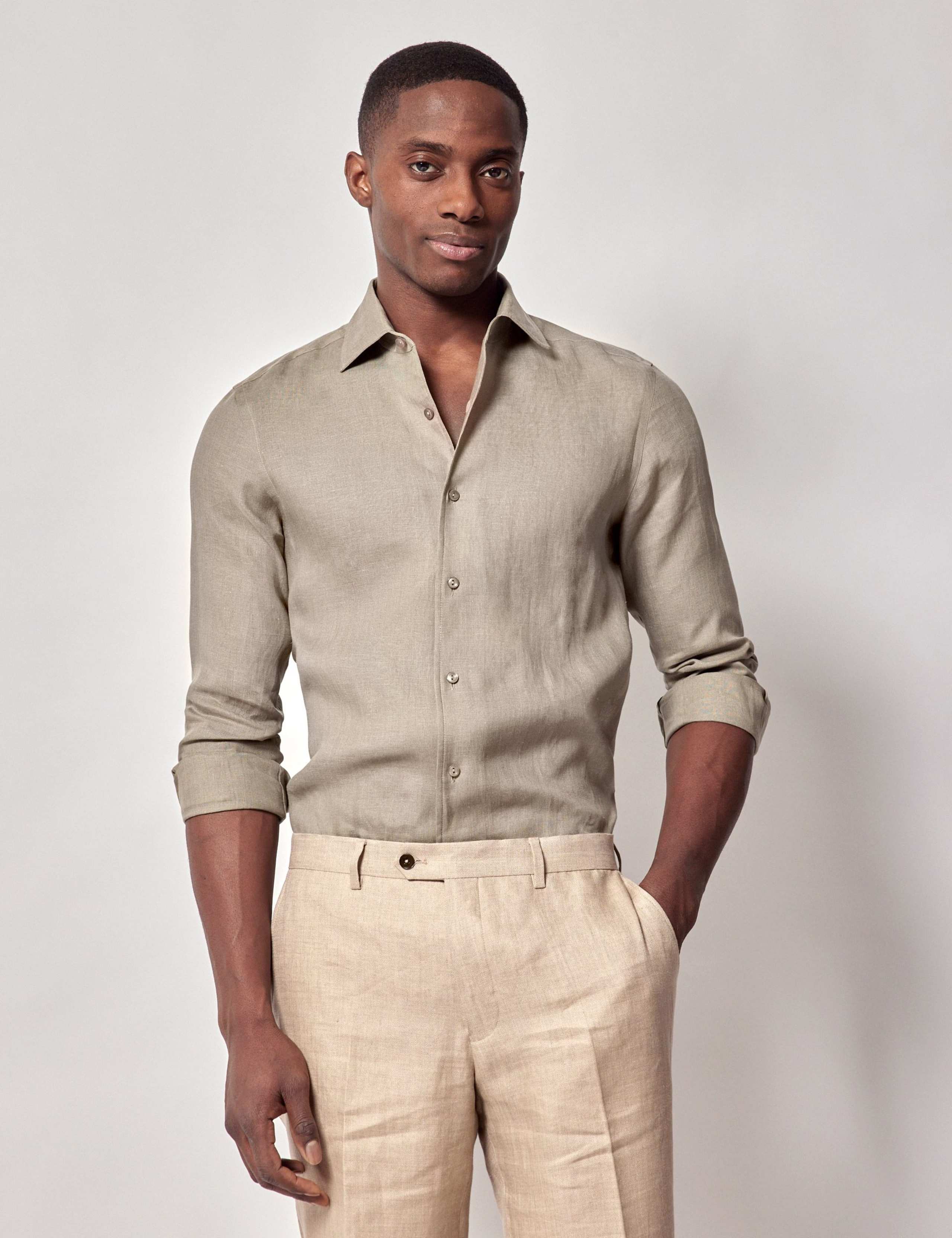 Regular Fit Pure Linen Shirt