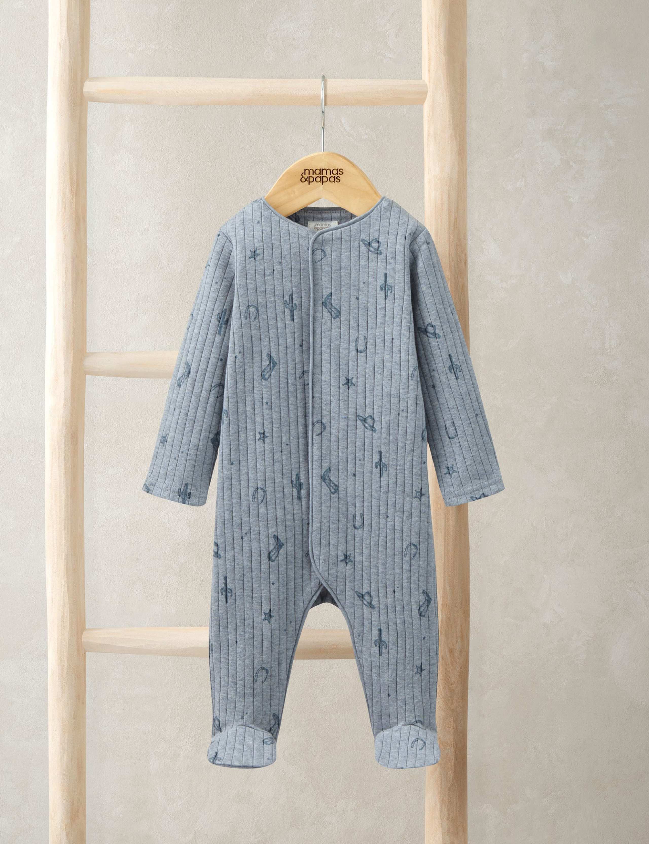 Pure Cotton Wild West Print Sleepsuit (0-12 Months)