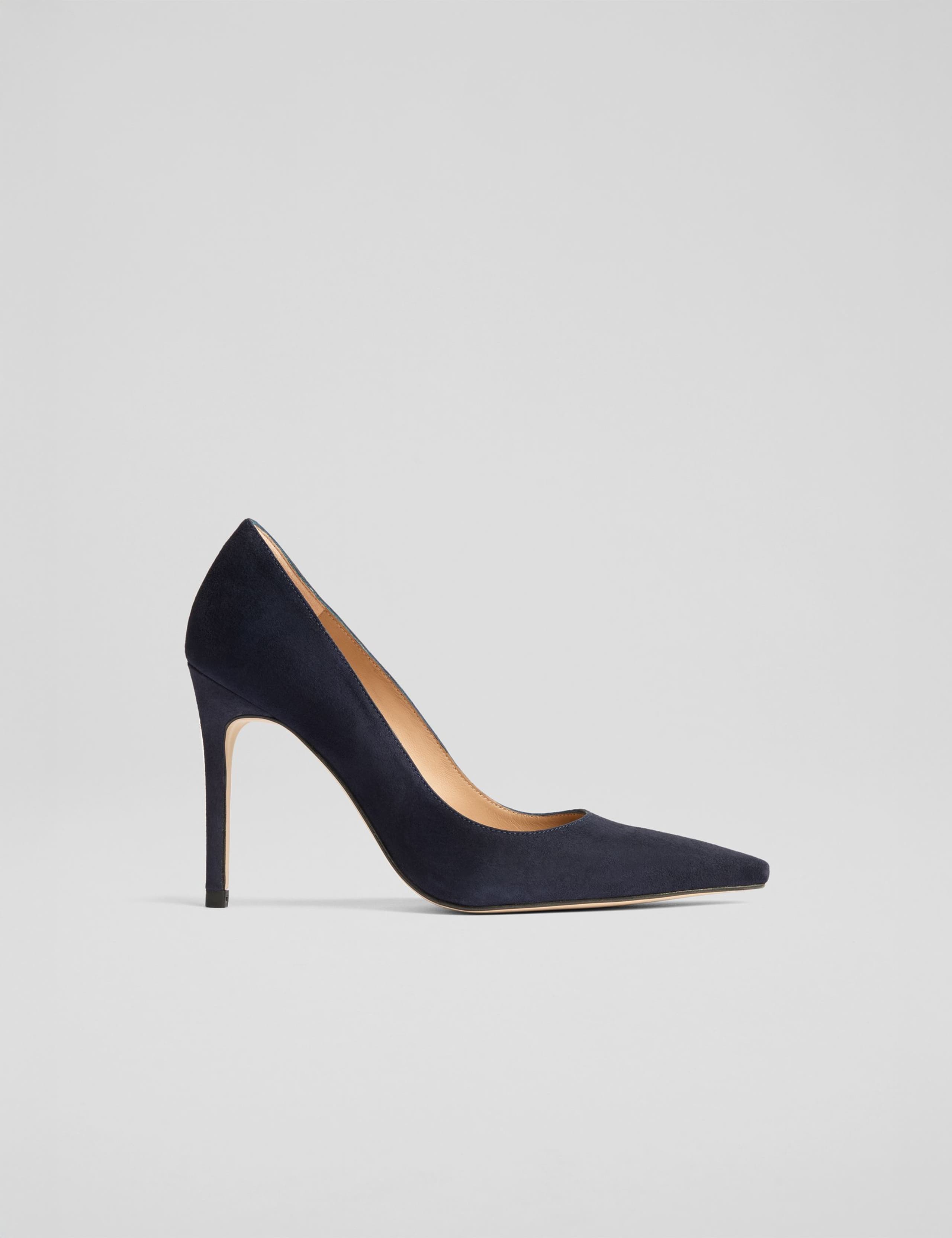 Suede Stiletto Heel Pointed Court Shoes