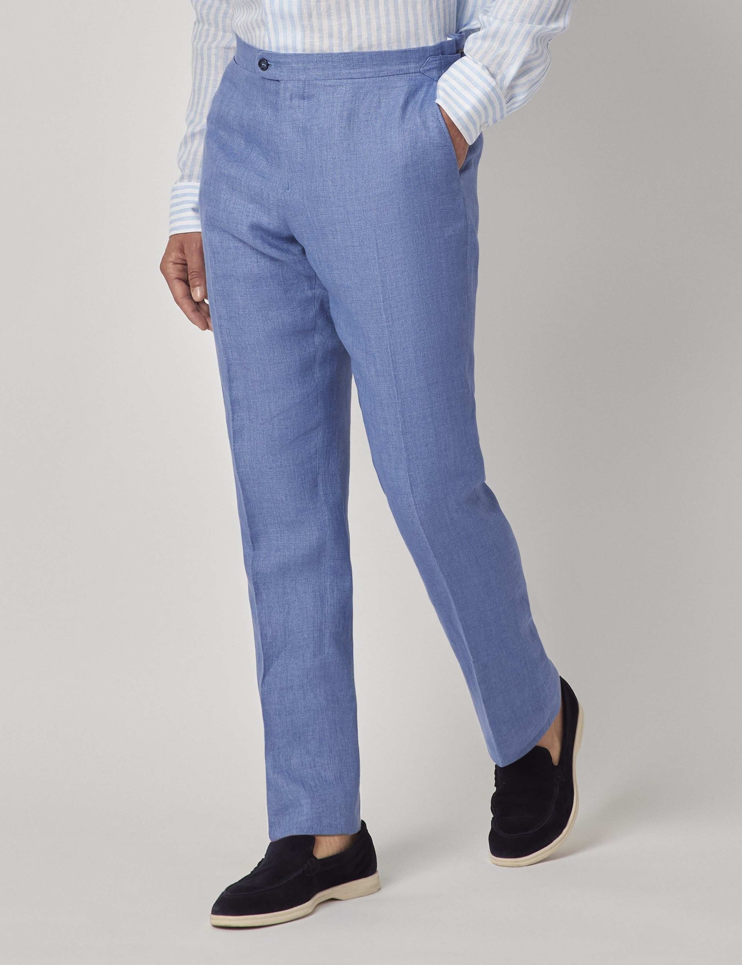 Slim Fit Pure Linen Suit Trousers