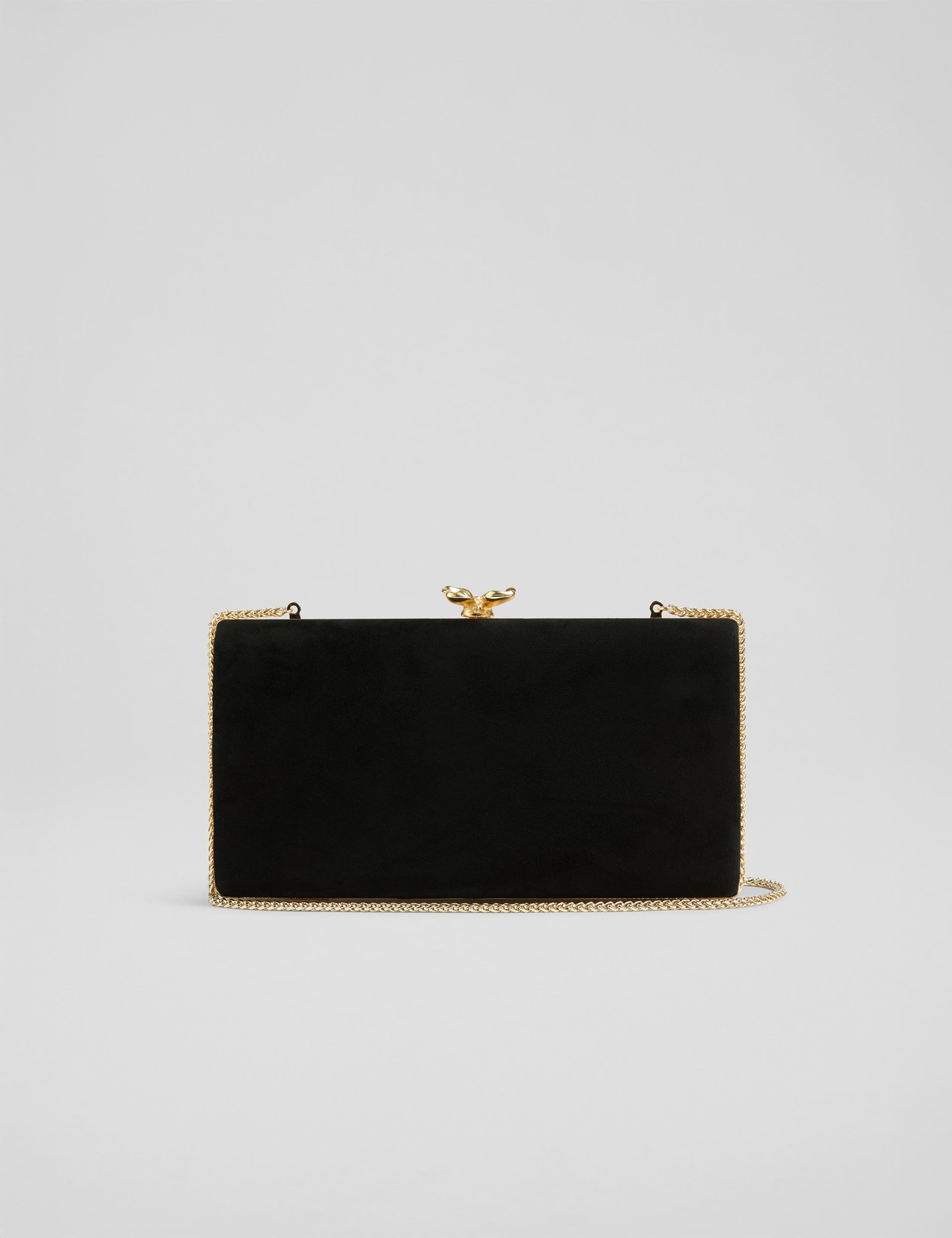 Suede Clutch Bag