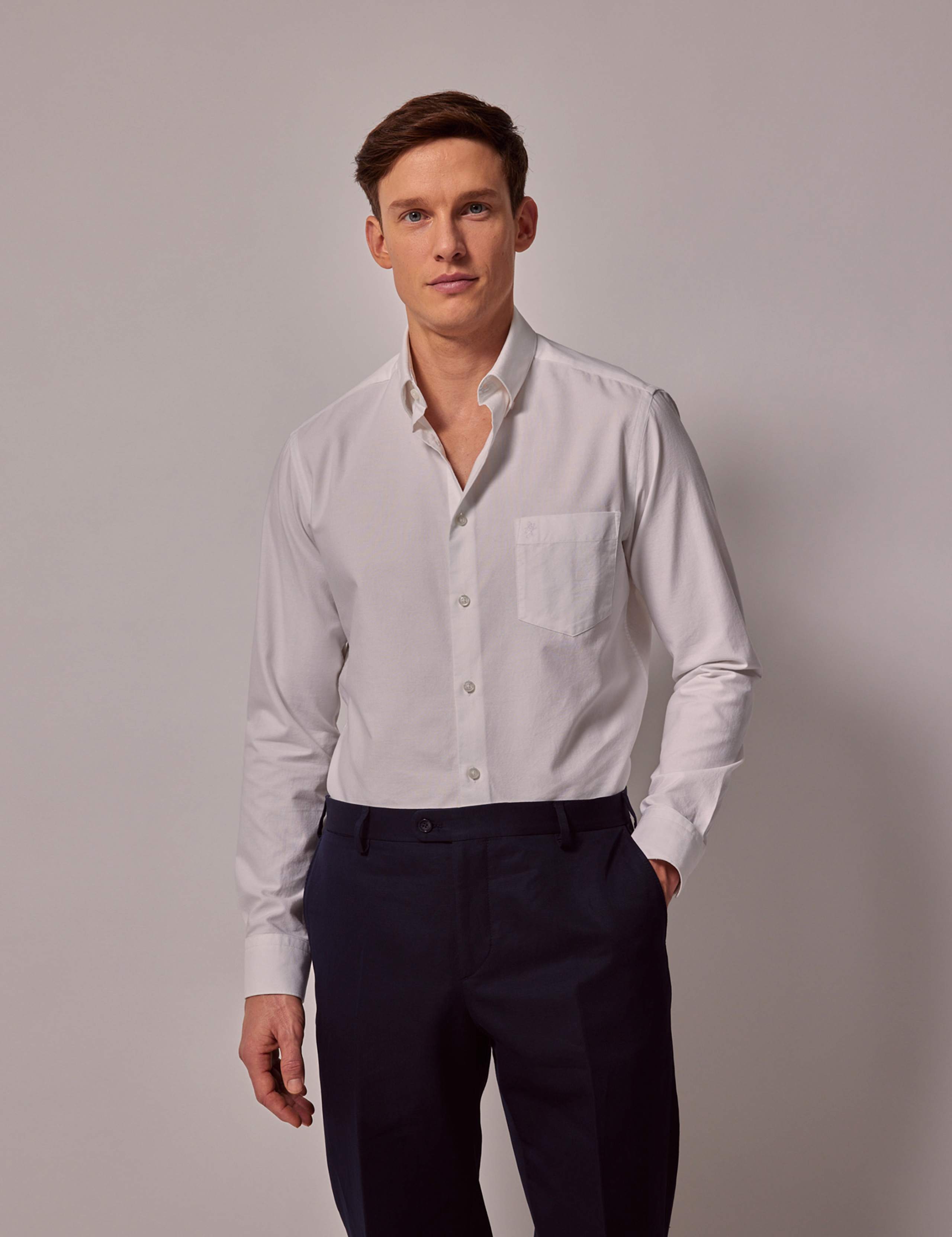 Regular Fit Pure Linen Oxford Shirt