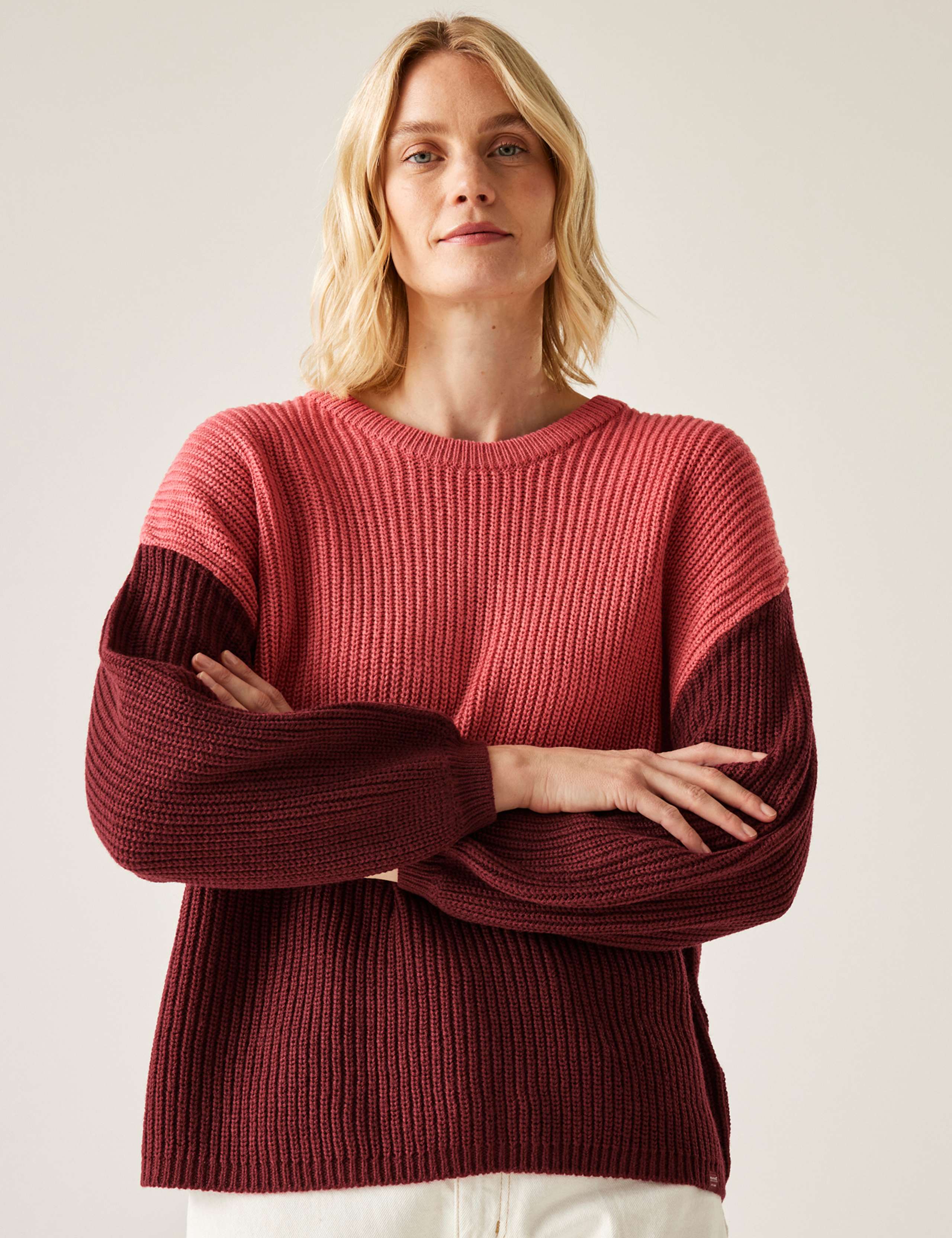 Kamaria Colour Block Relaxed Jumper