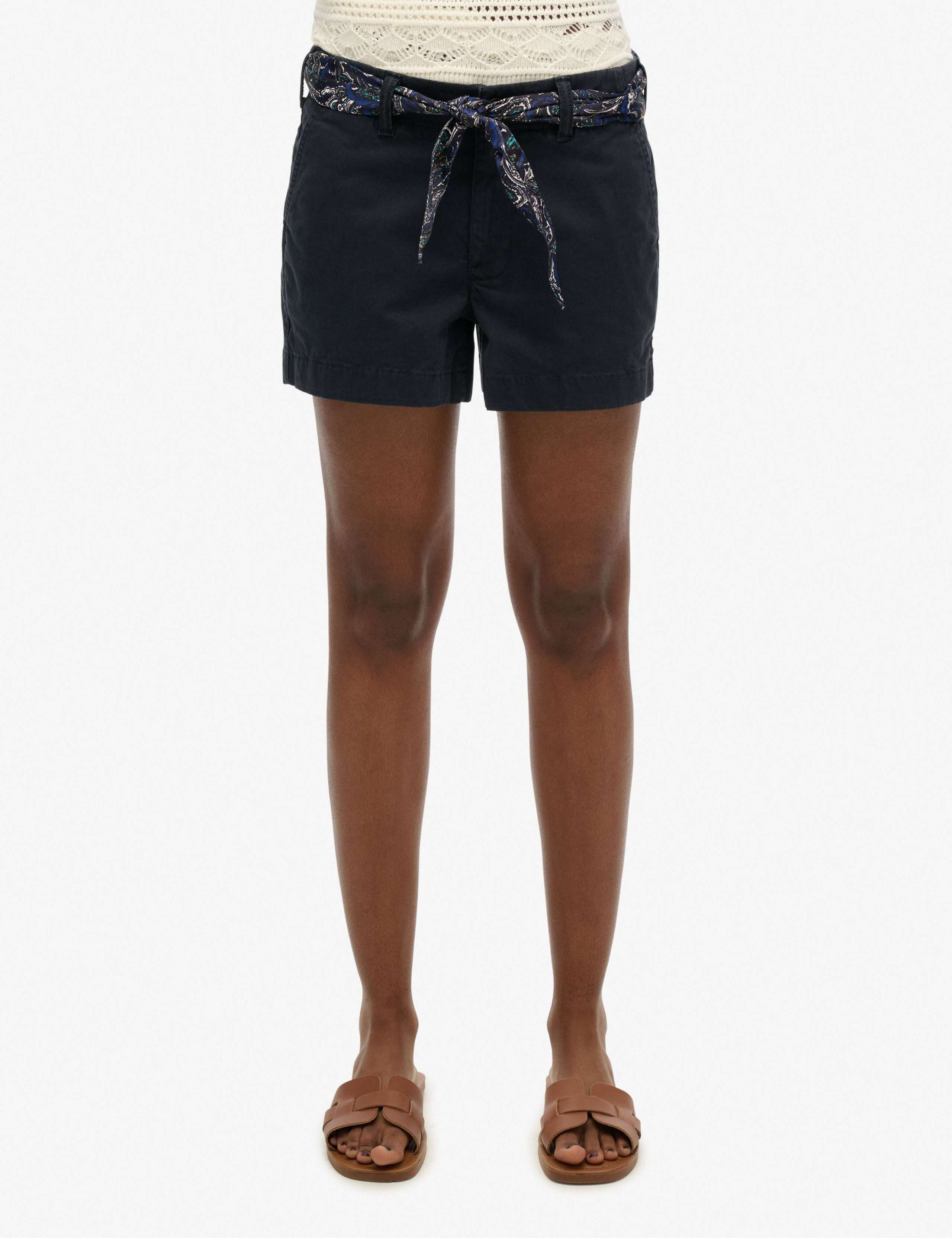 Cotton Rich Belted Chino Shorts