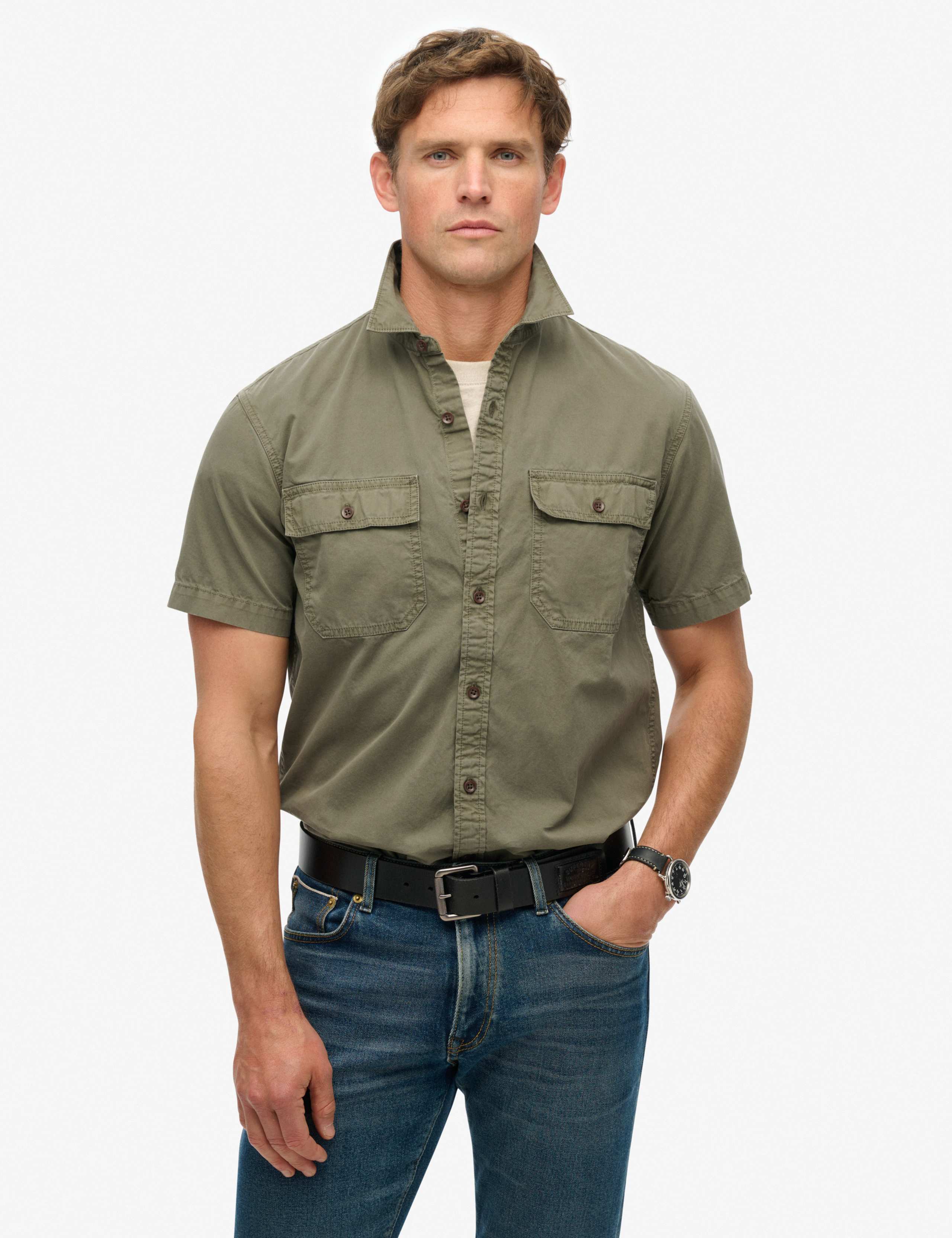 Relaxed Fit Pure Cotton Overshirt