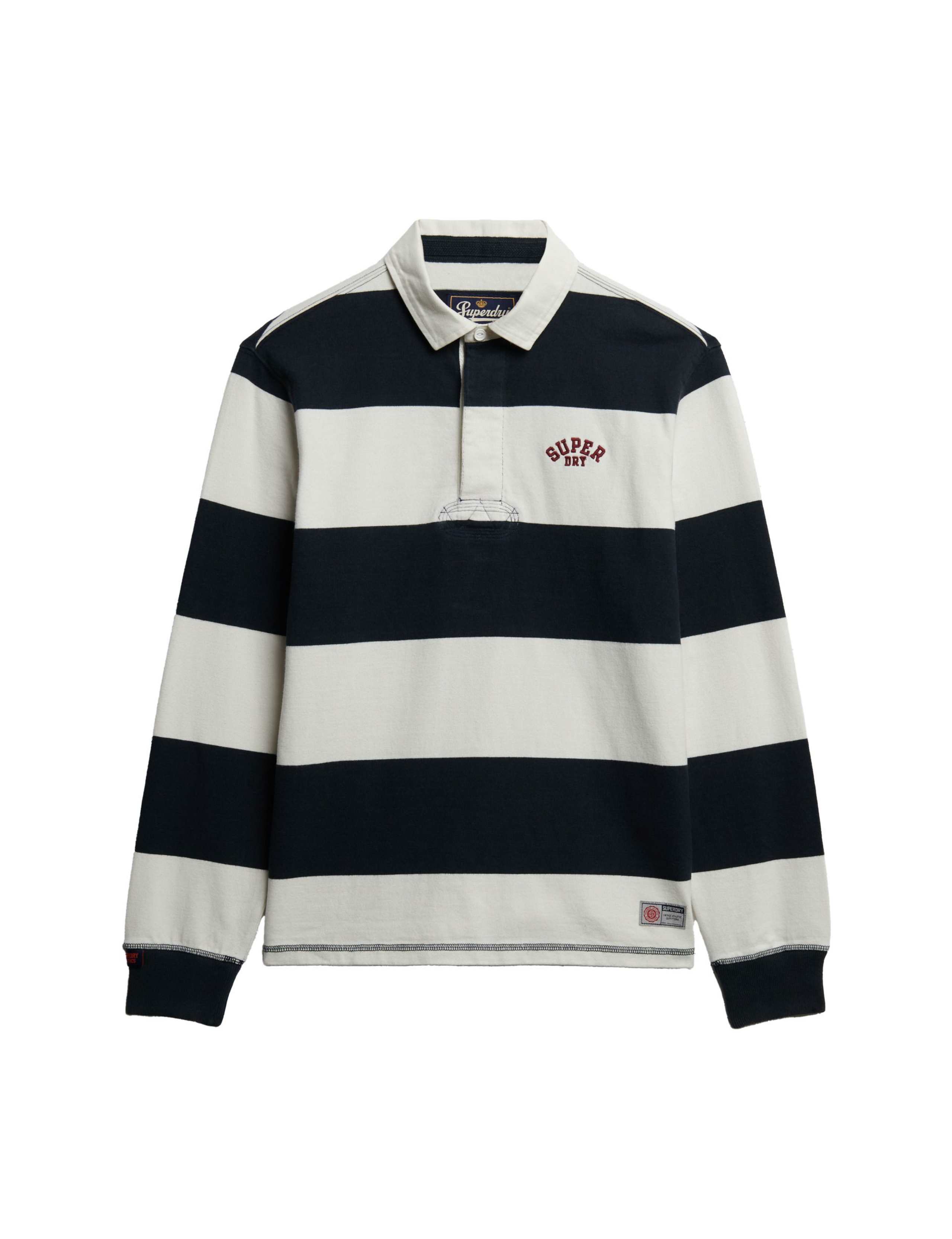 Pure Cotton Striped Long Sleeve Rugby Top
