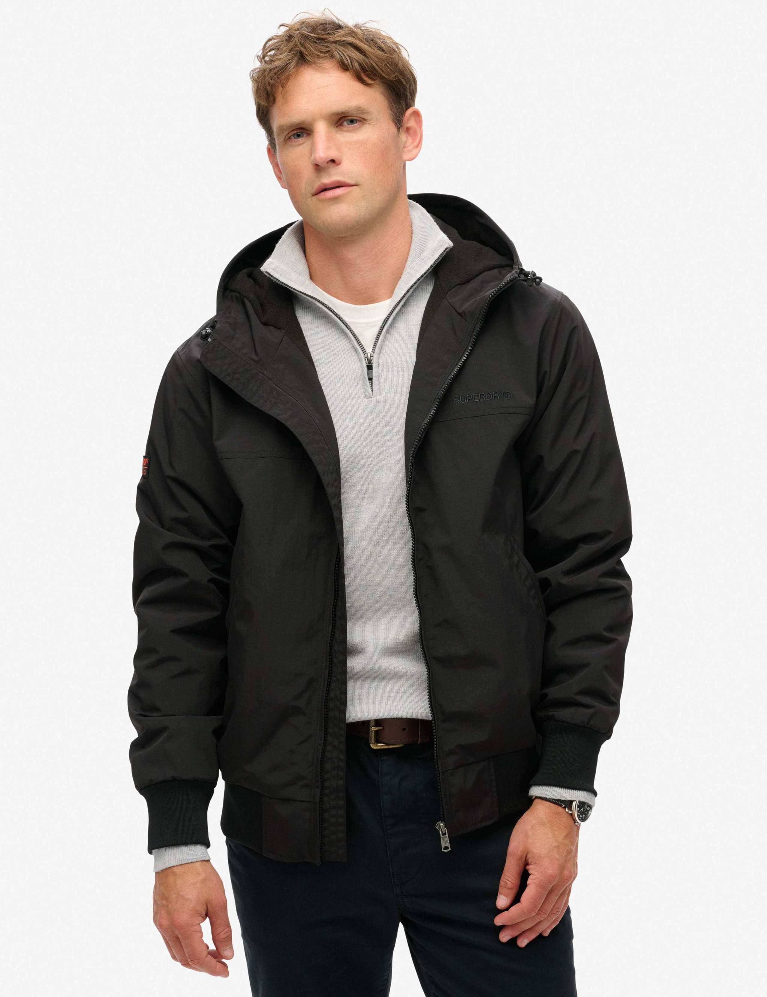 Relaxed Fit Surplus Hooded Bomber Jacket