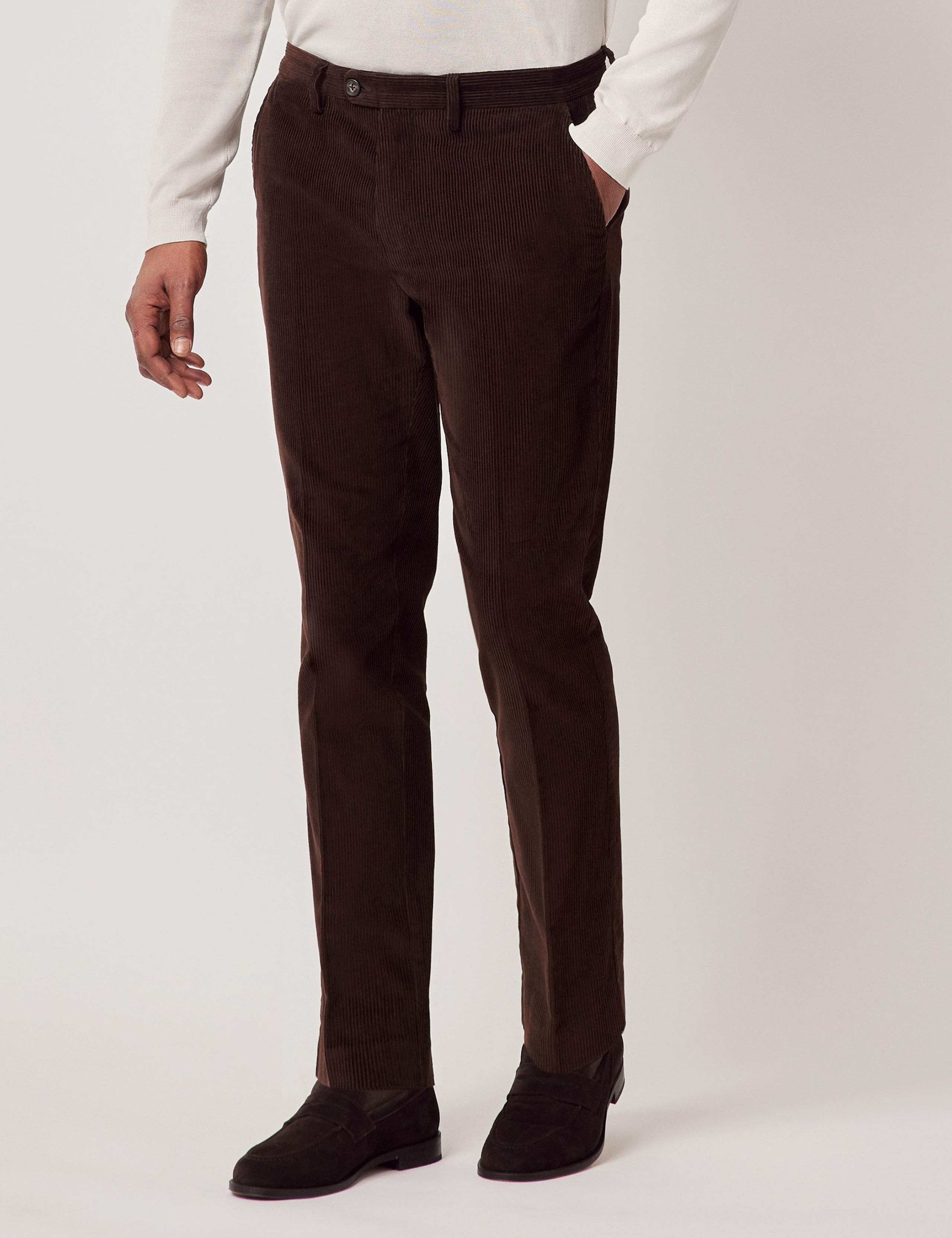 Regular Fit Pure Cotton Corduroy Chinos