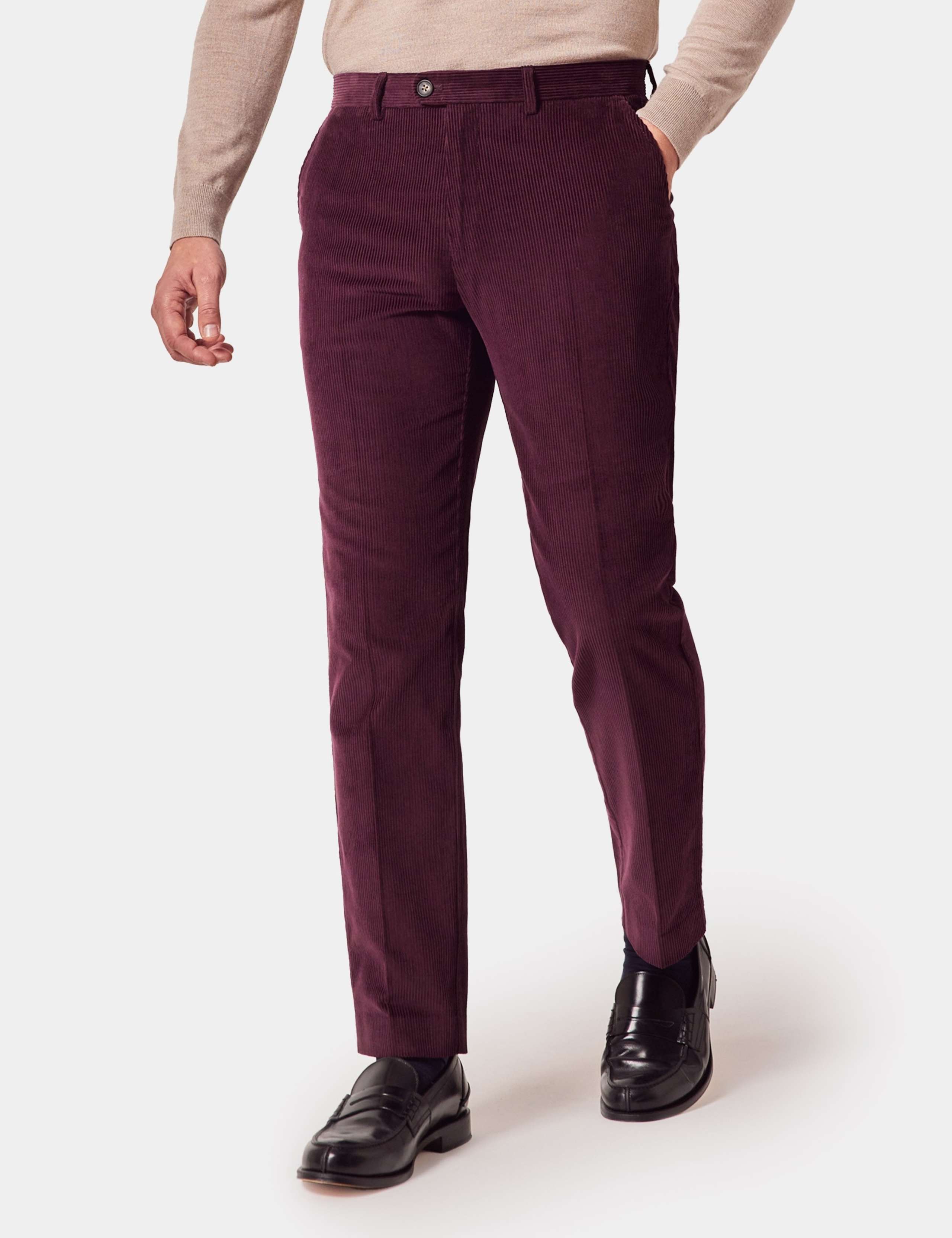 Regular Fit Pure Cotton Corduroy Chinos
