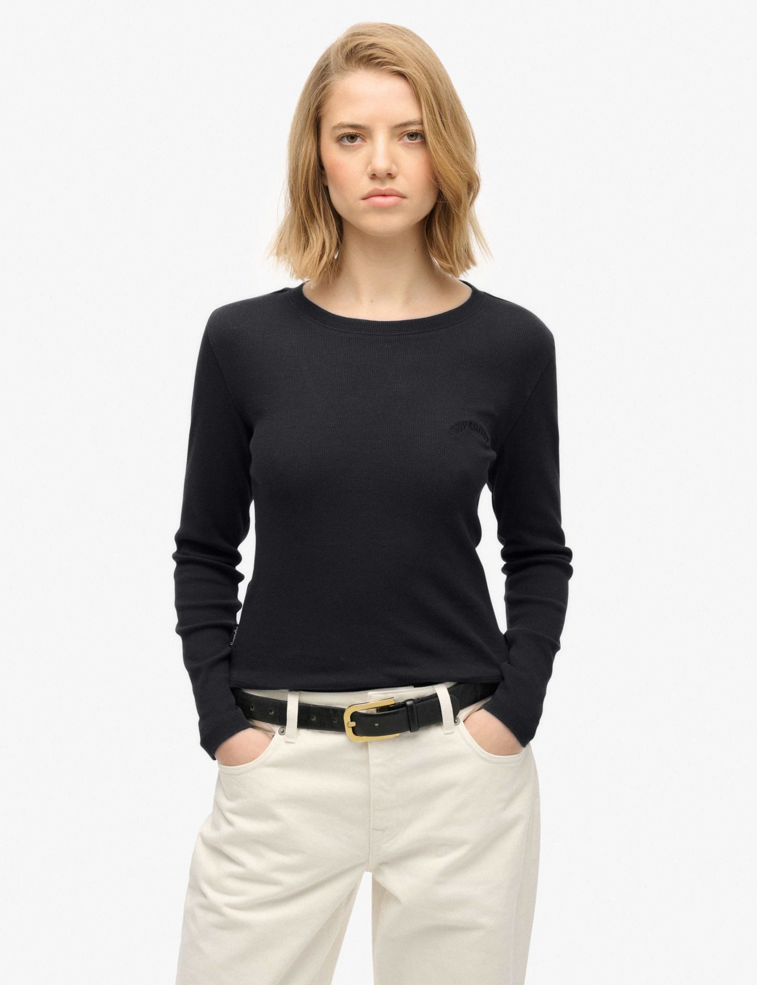 Cotton Rich Ribbed Top