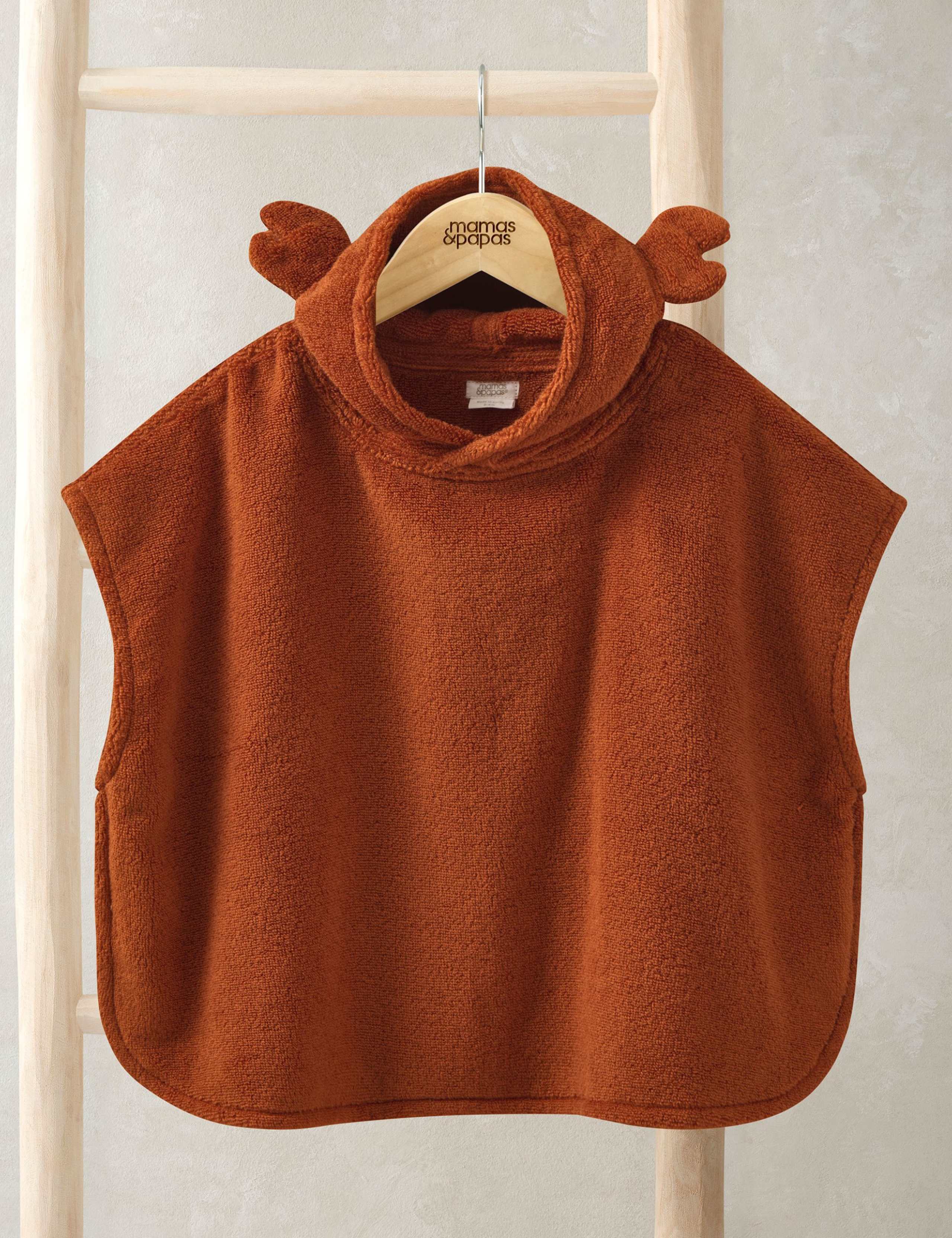 Pure Cotton Towelling Crab Hooded Poncho (3 Mths-3 Yrs)